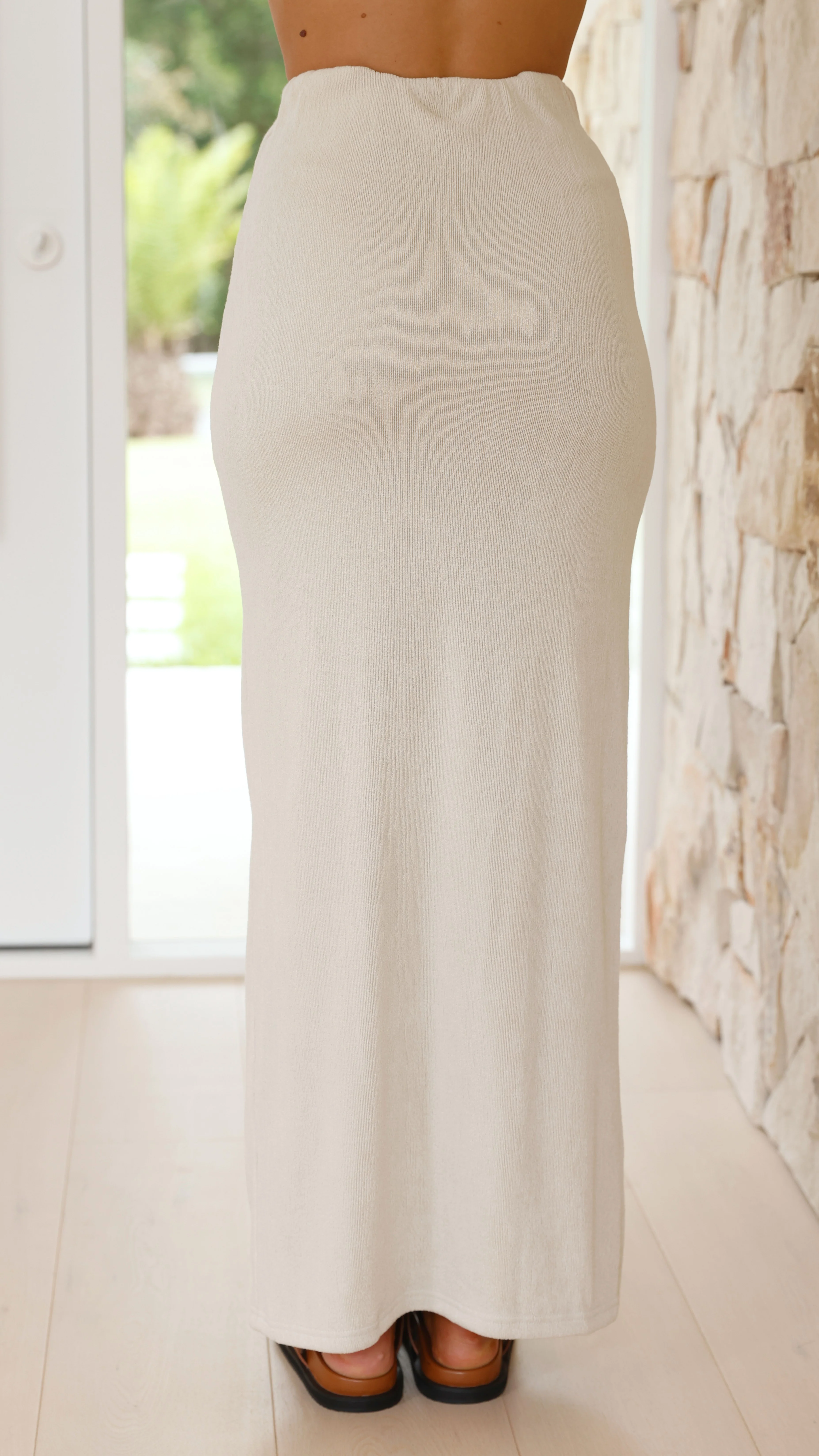 Kahili Maxi Skirt - Oat - Image 3