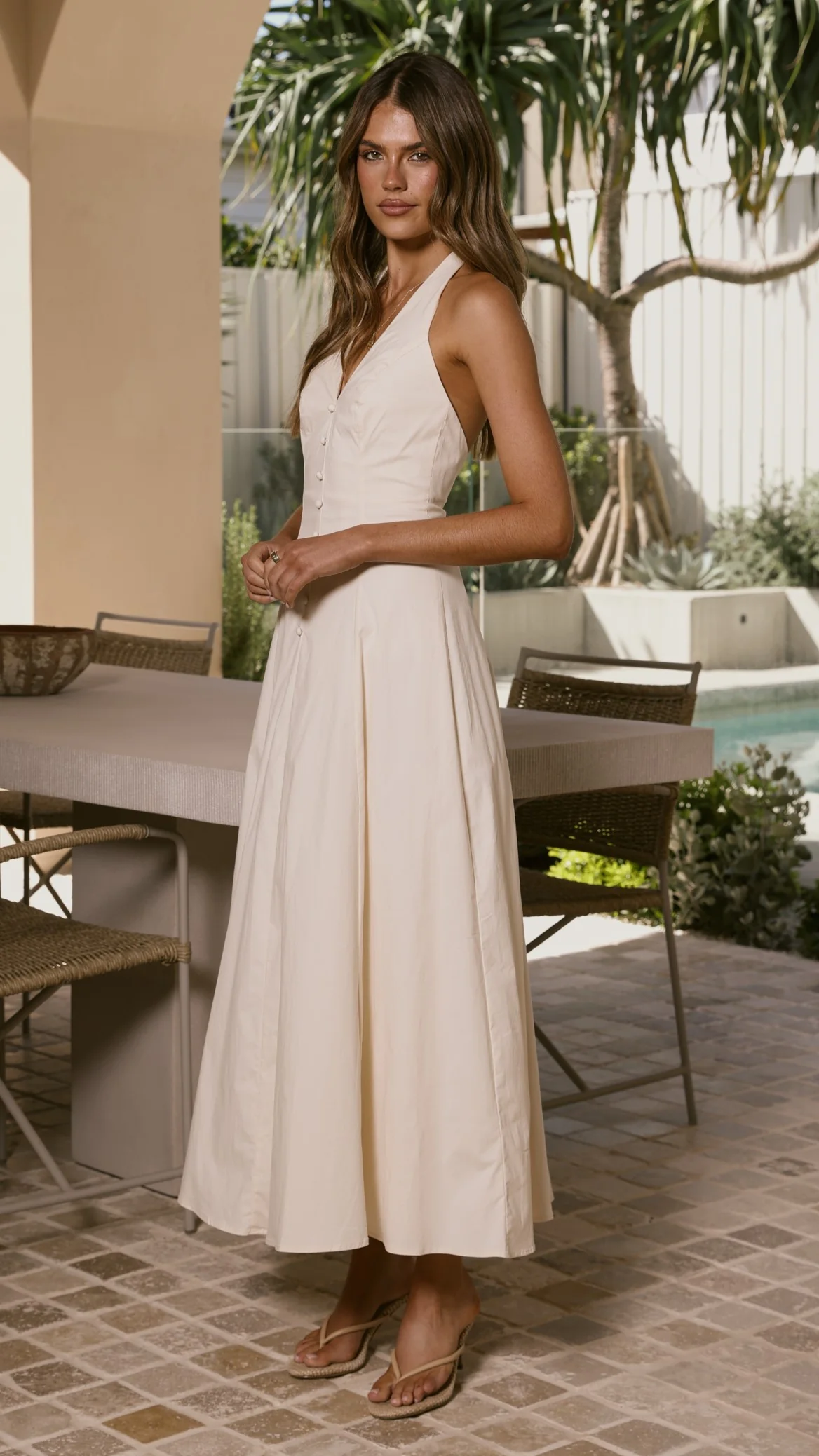 Kaia Maxi Dress - Vanilla - Image 3