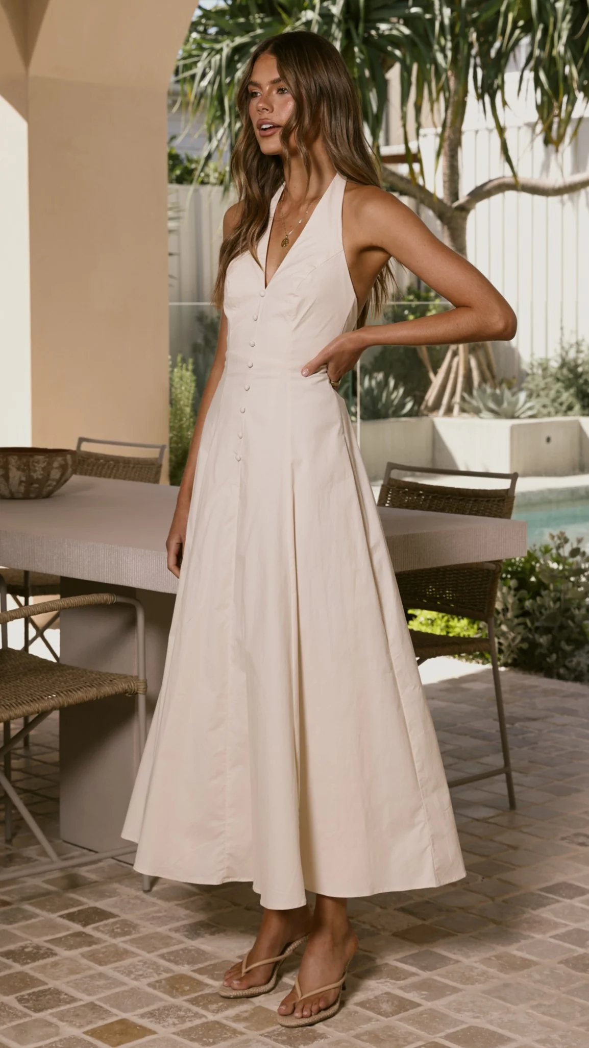 Kaia Maxi Dress - Vanilla - Image 6