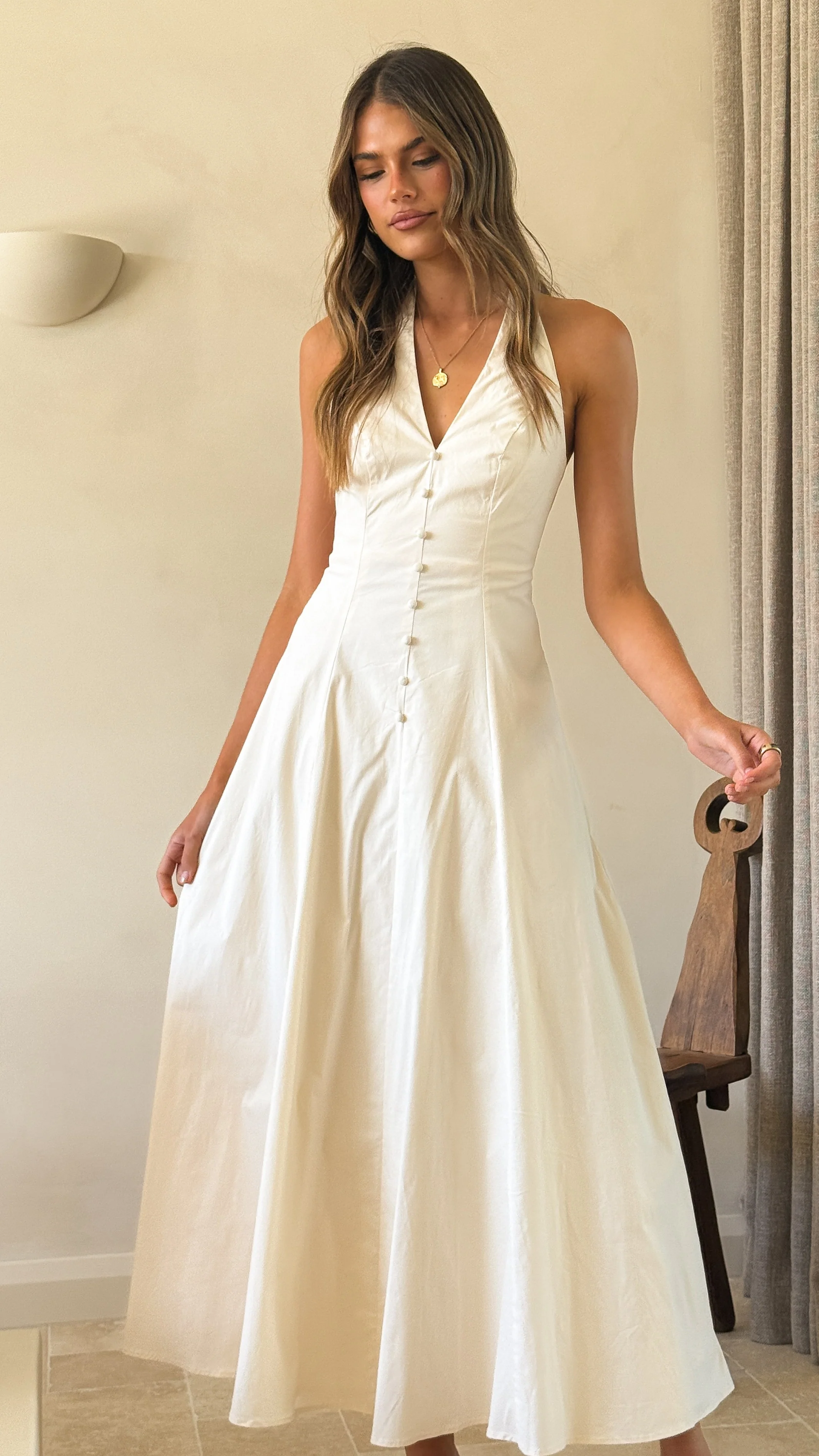 Kaia Maxi Dress - Vanilla - Image 7
