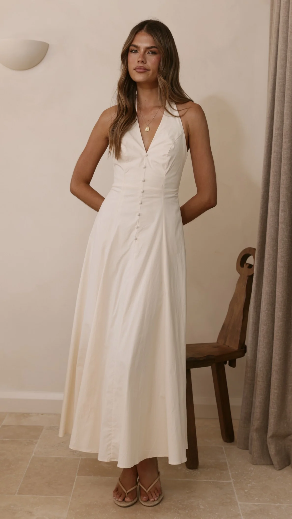 Kaia Maxi Dress - Vanilla - Image 9