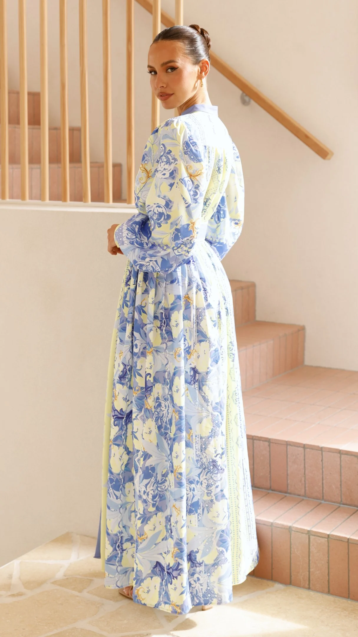 Kalliope Maxi Dress - Blue/Yellow - Image 21