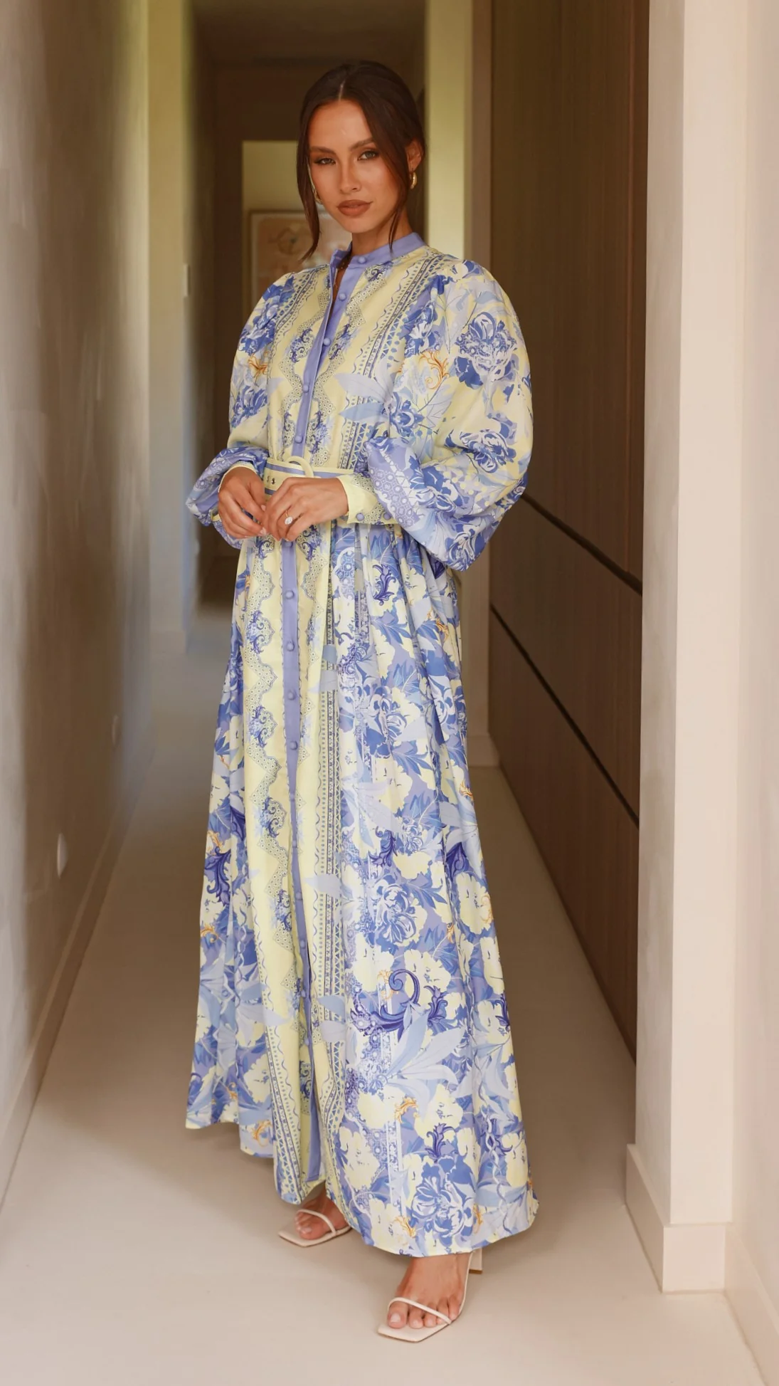 Kalliope Maxi Dress - Blue/Yellow - Image 5