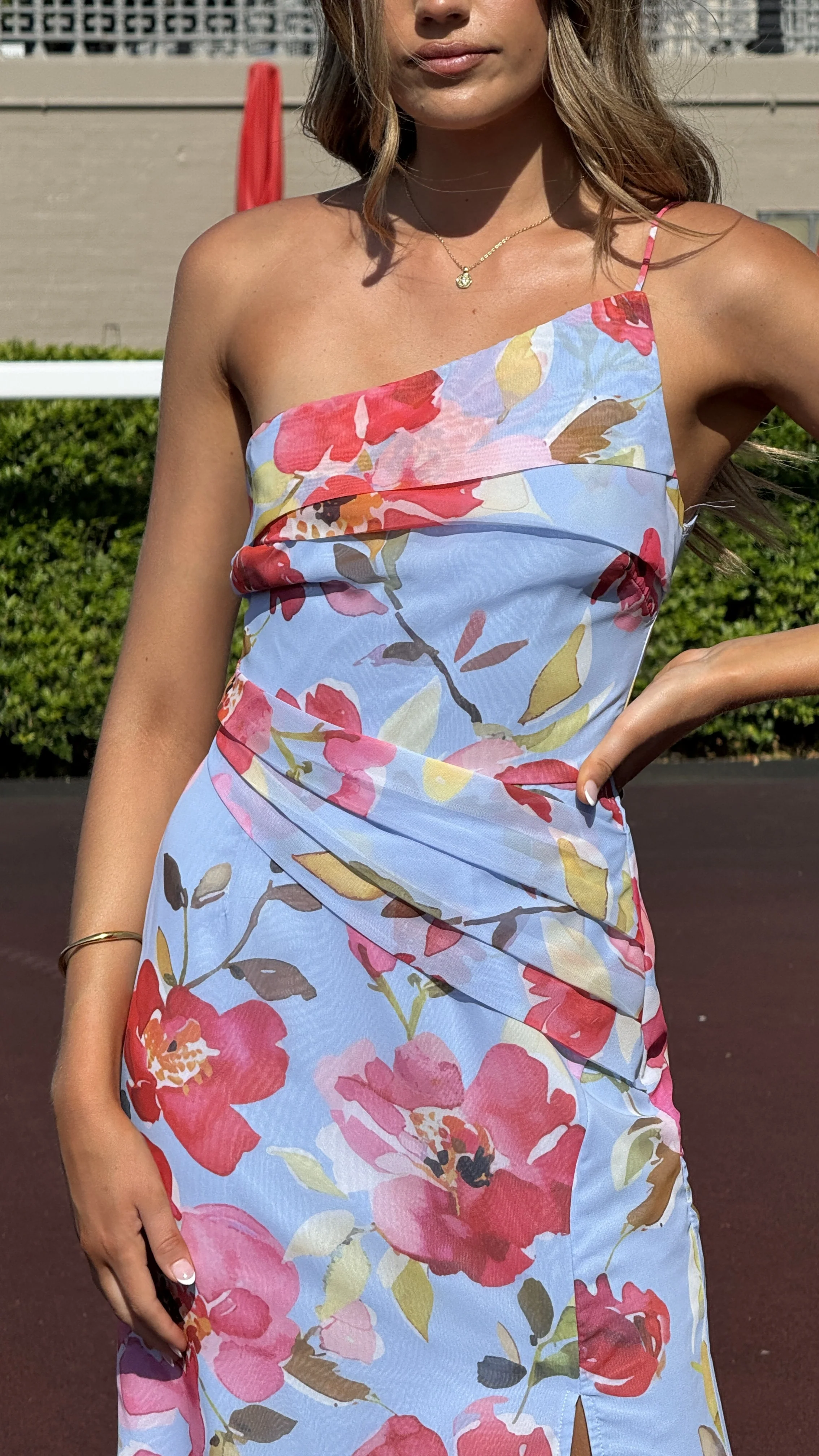 Karalina Maxi Dress - Blue/Pink Floral - Image 3