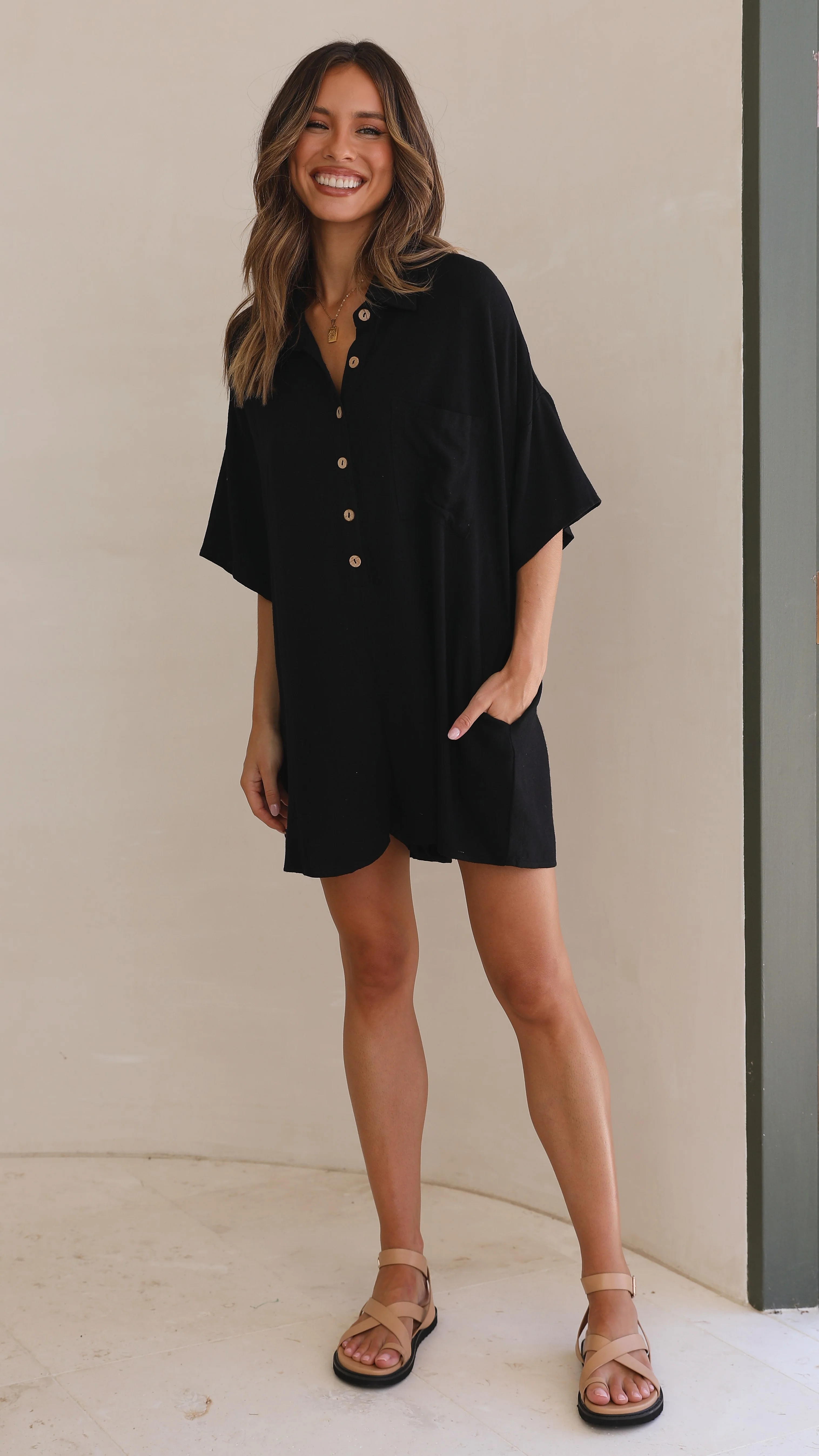Keely Playsuit - Black - Image 3