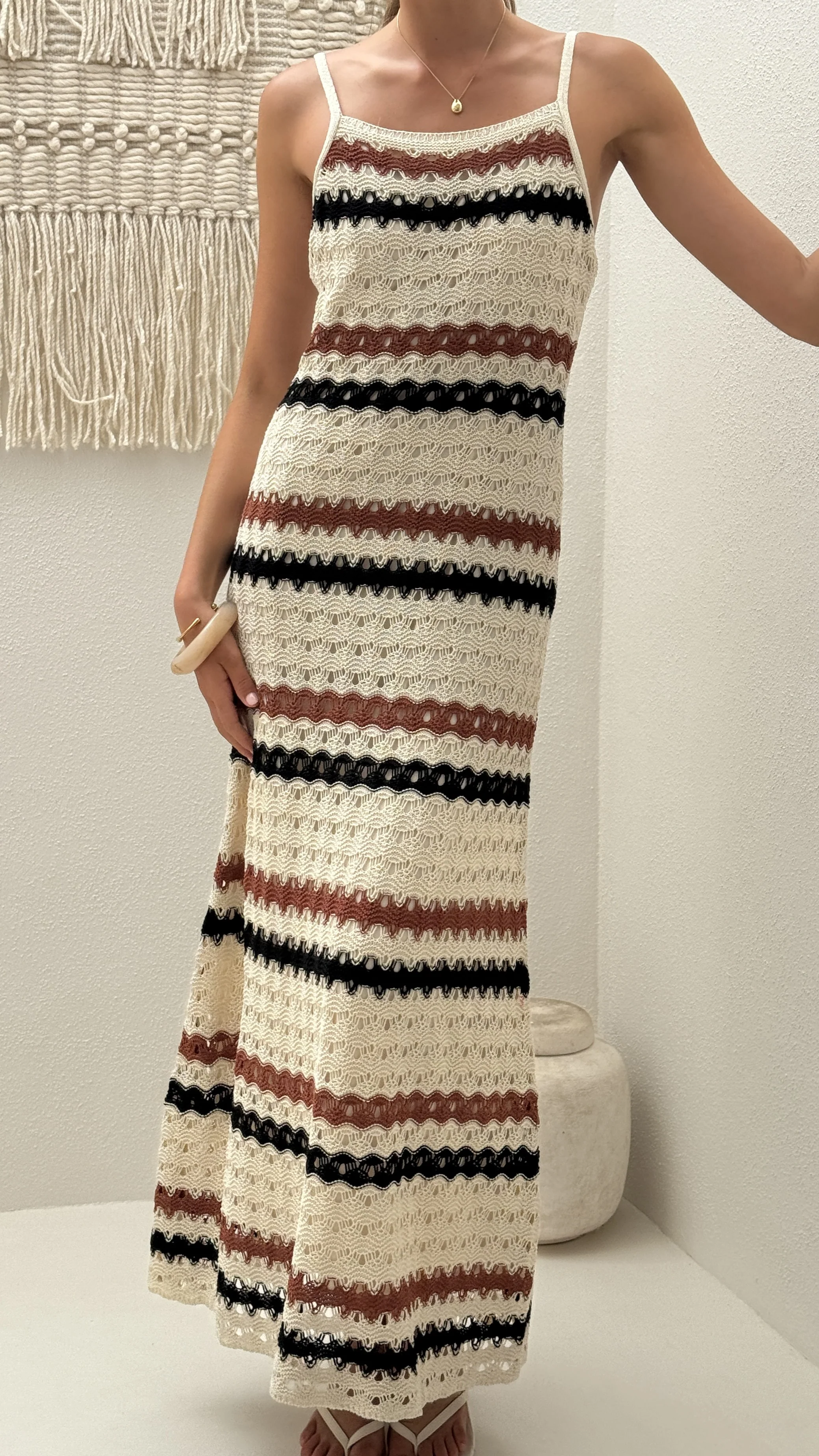 Kehlani Maxi Dress - Natural Stripe - Image 5