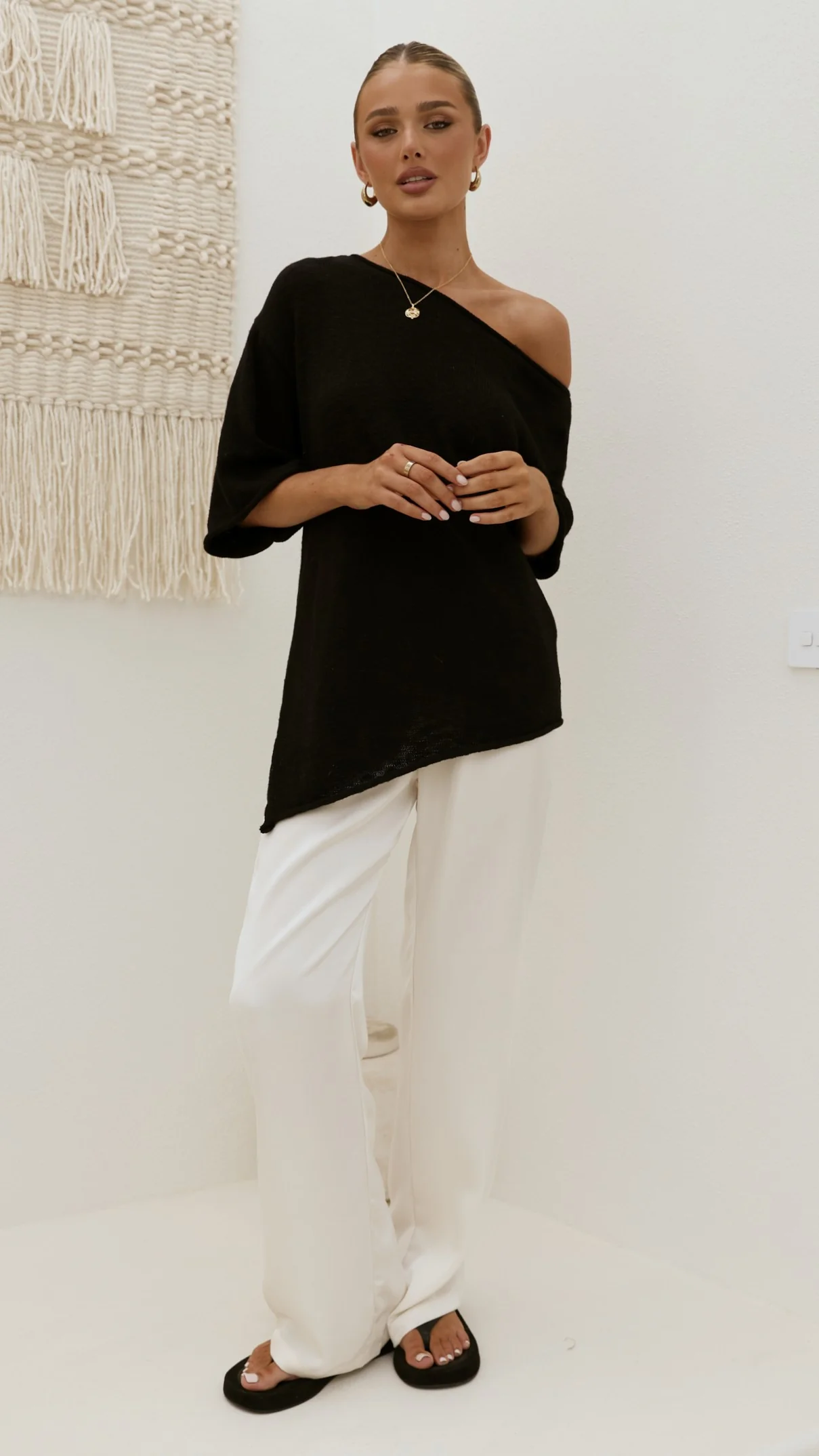 Keisha Off The Shoulder Top - Black - Image 4
