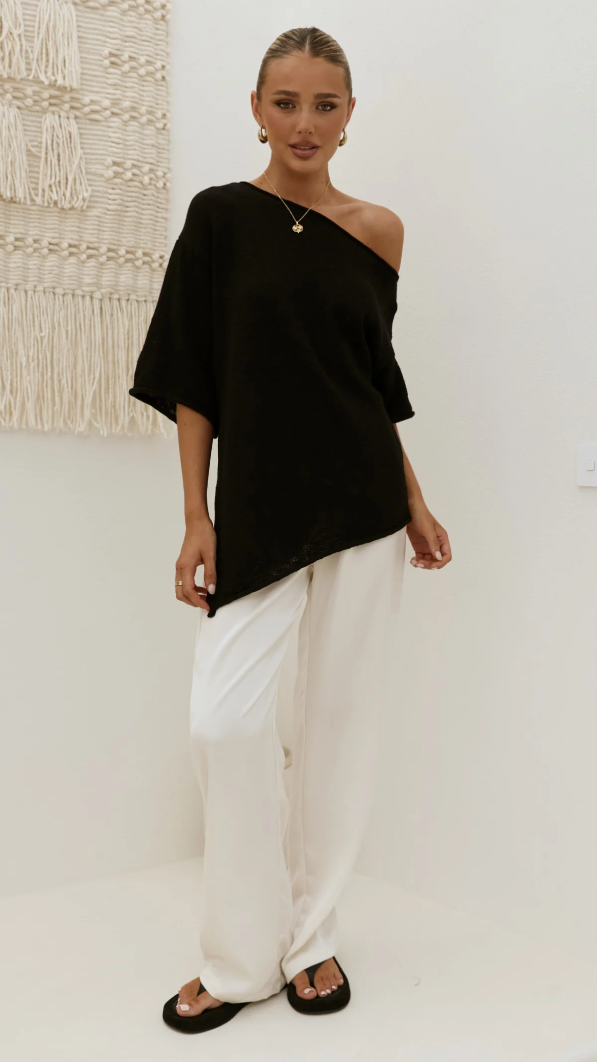 Keisha Off The Shoulder Top - Black - Image 5