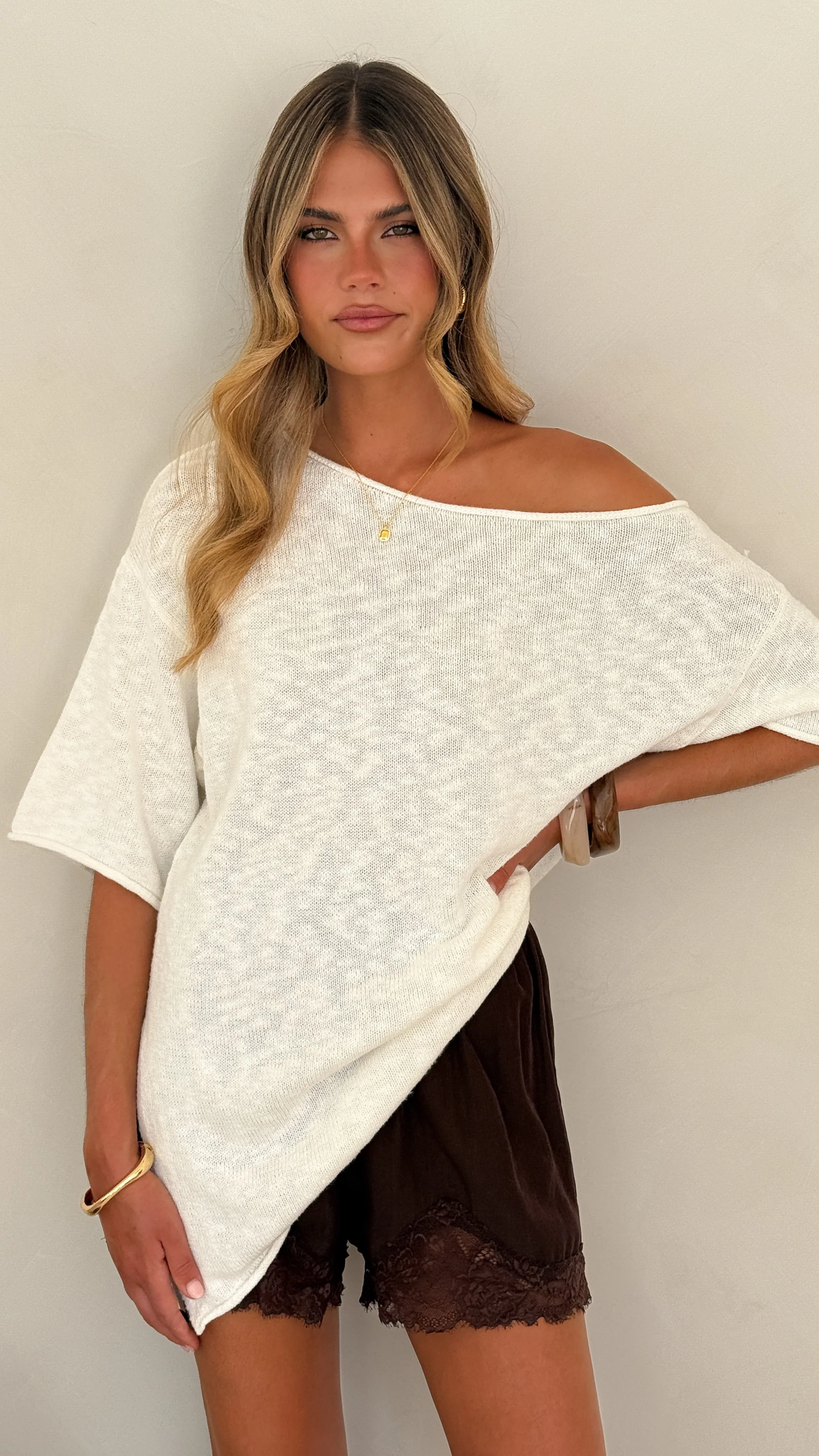 Keisha Off The Shoulder Top - White - Image 9