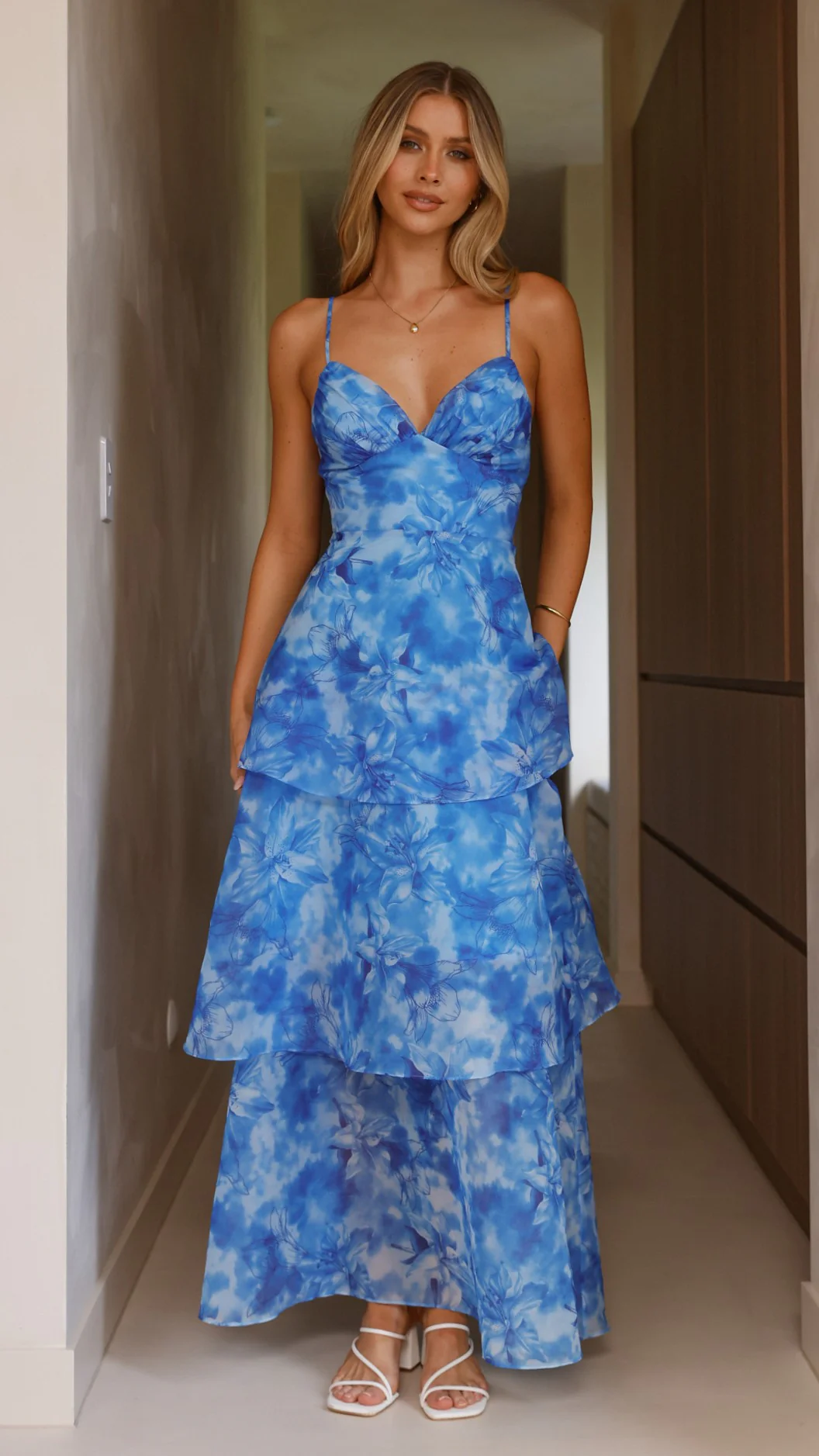 Kelli Maxi Dress - Blue Floral - Image 6