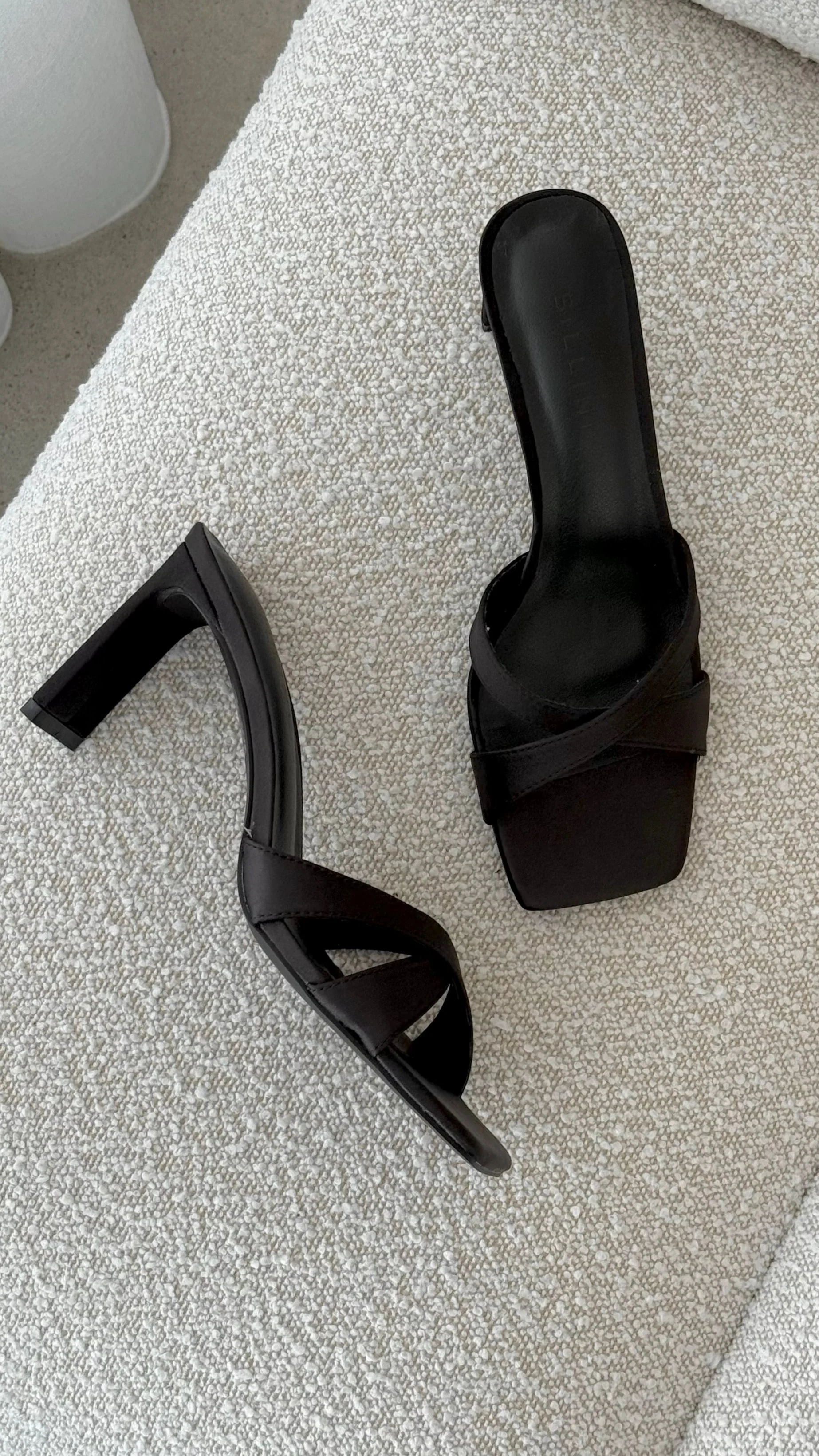 Kelsie Heels - Black Satin - Image 2