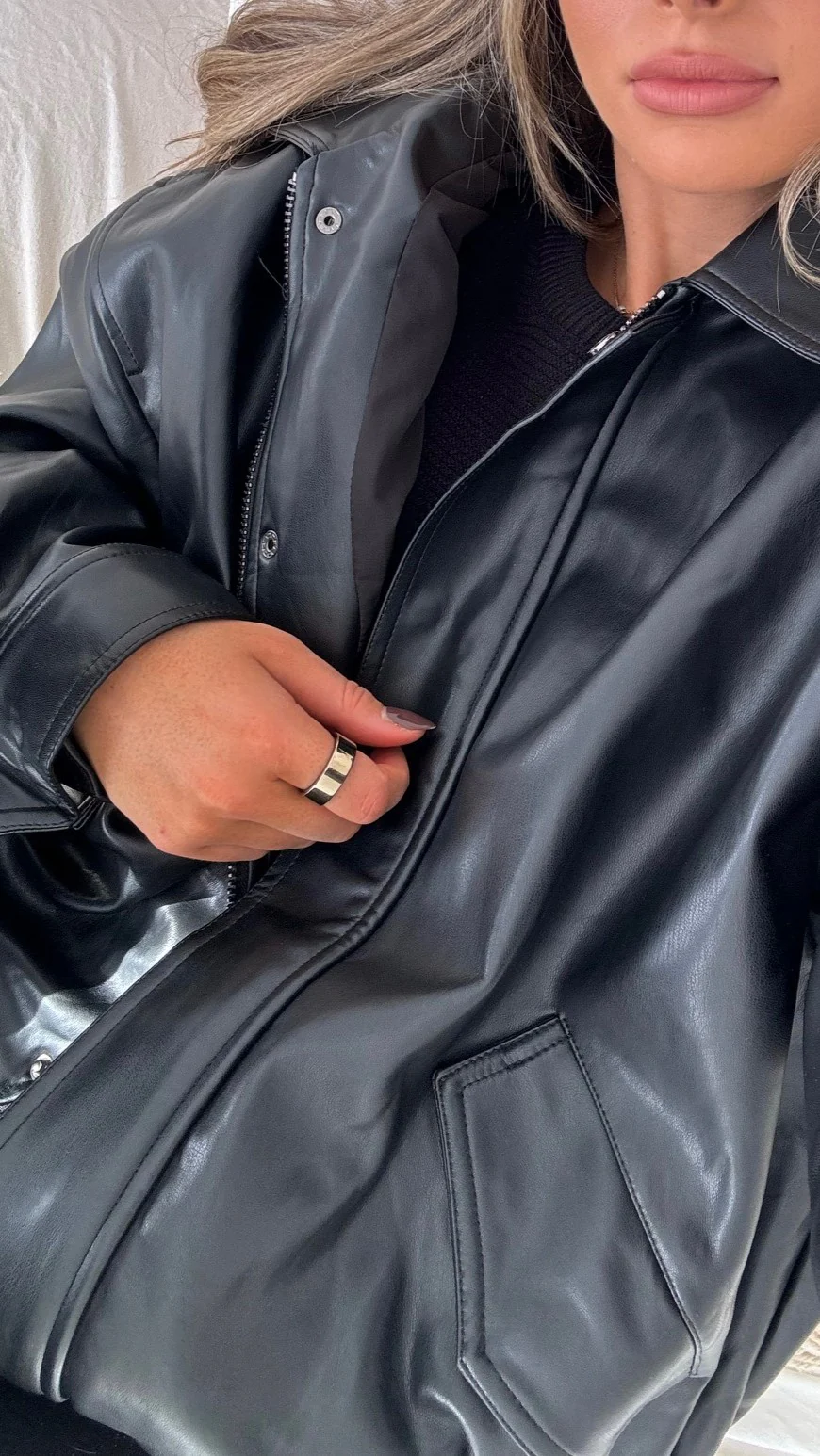 Kenny Bomber Jacket - Jet Black - Image 4