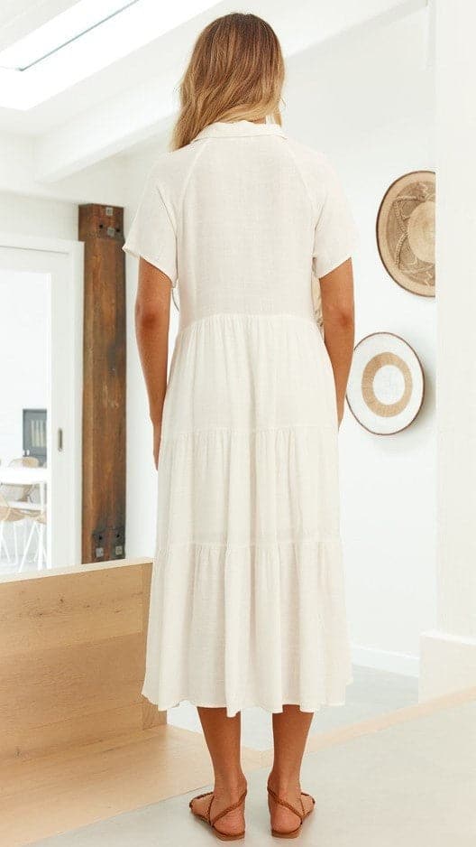Kimberly Midi Dress - White - Image 10
