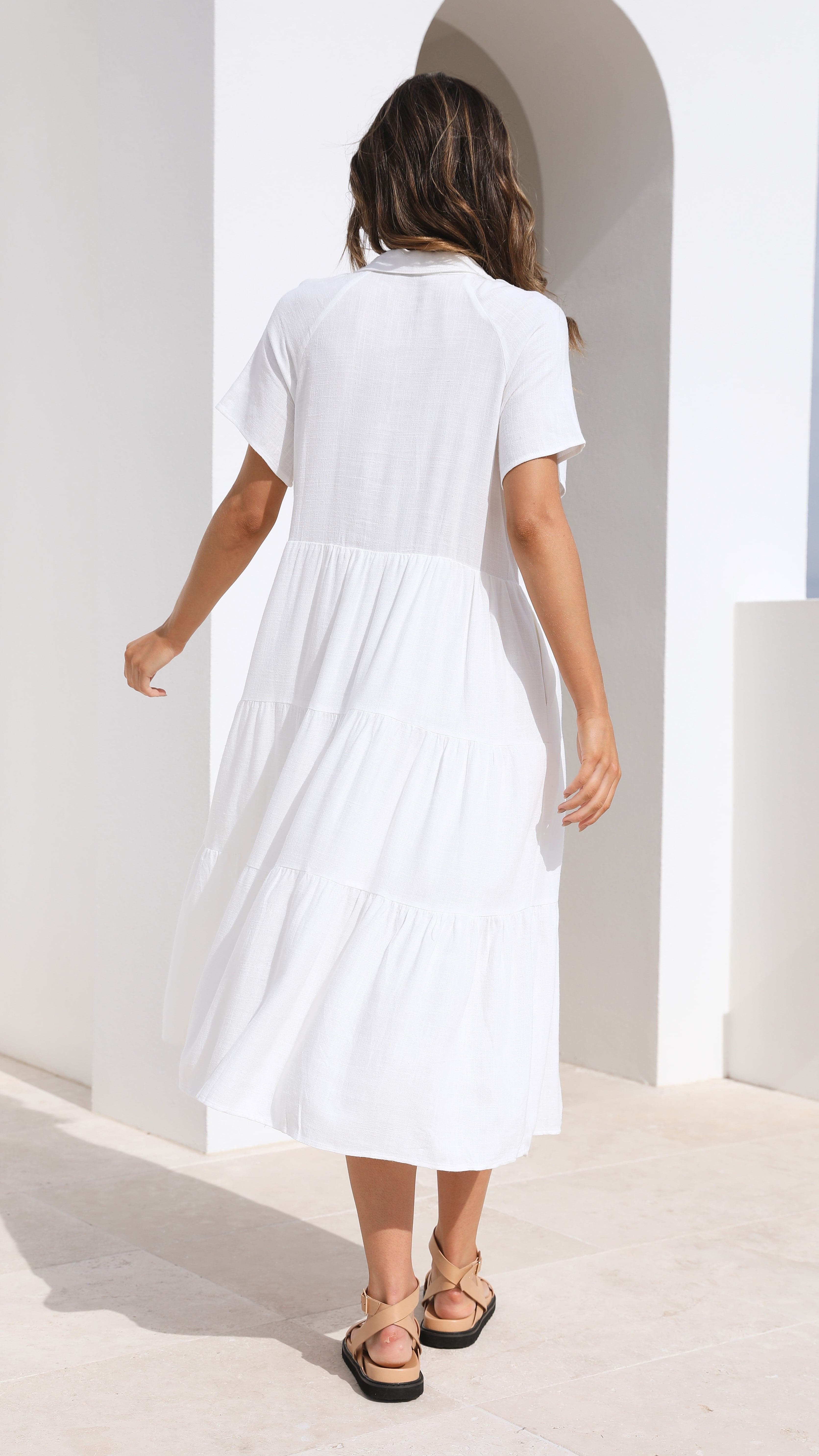 Kimberly Midi Dress - White - Image 12