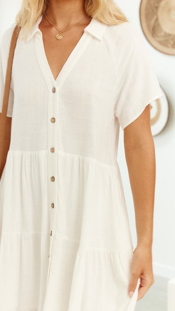 Kimberly Midi Dress - White - Image 6