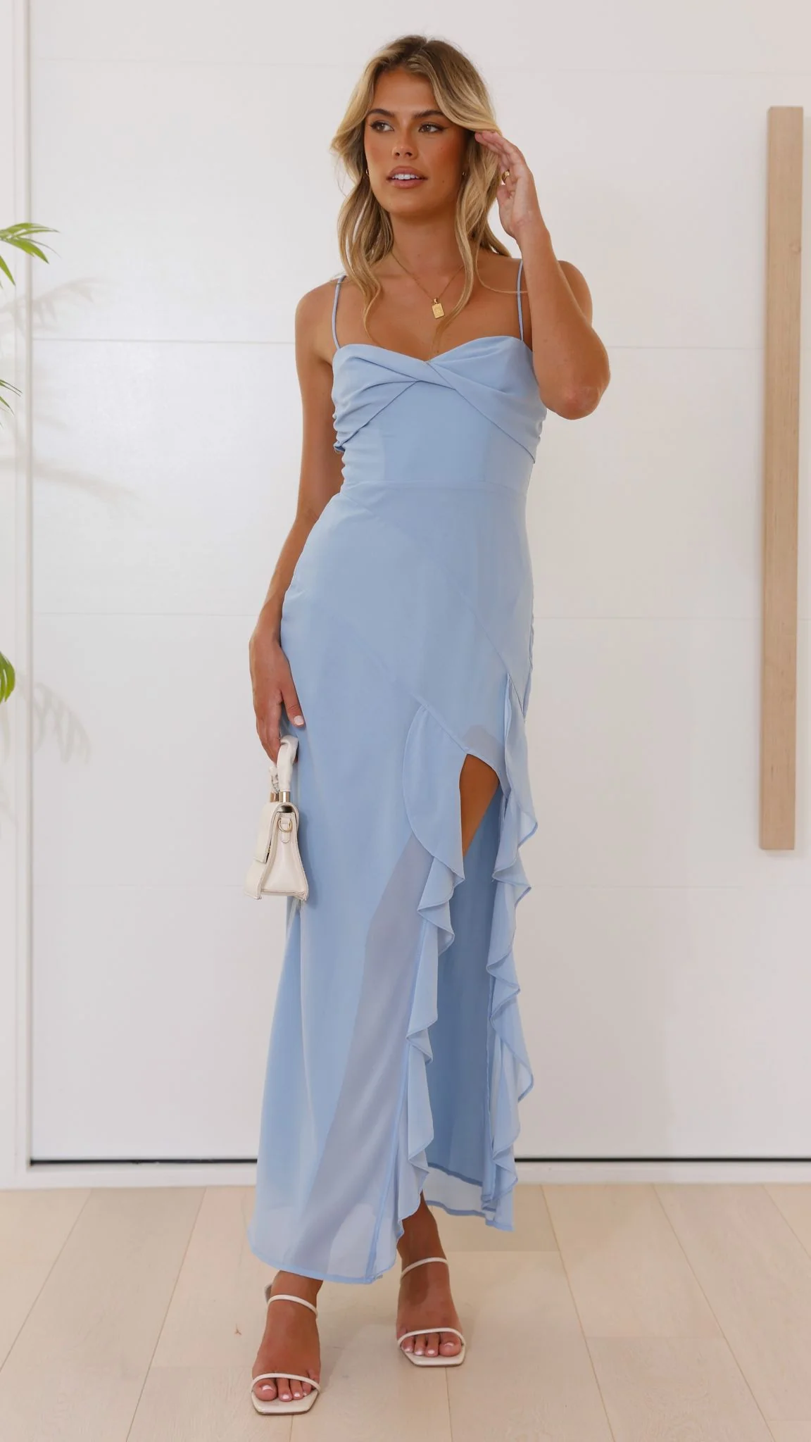 Kiyah Midi Dress - Blue - Image 11