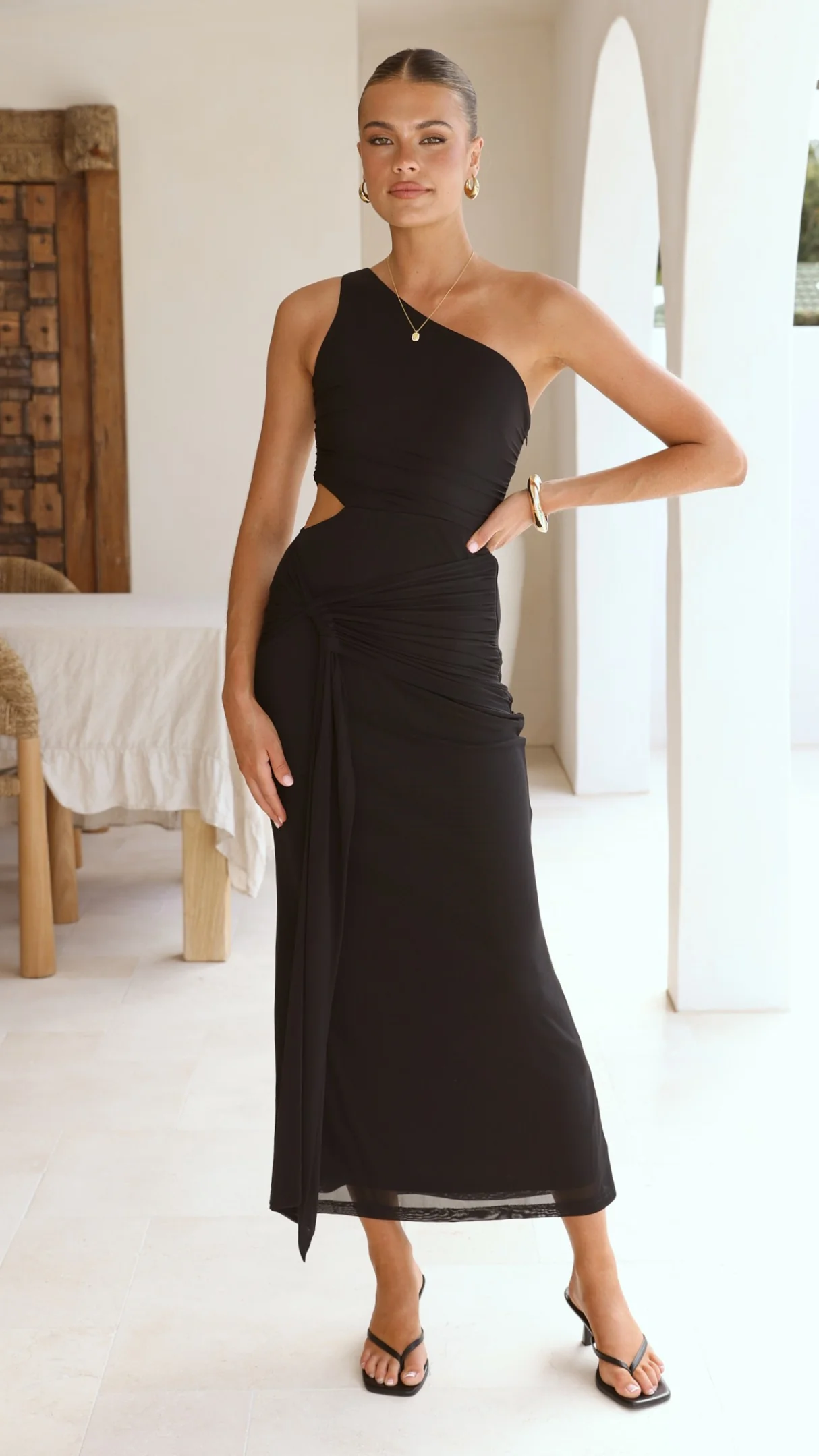 Kourt Maxi Dress - Black - Image 5