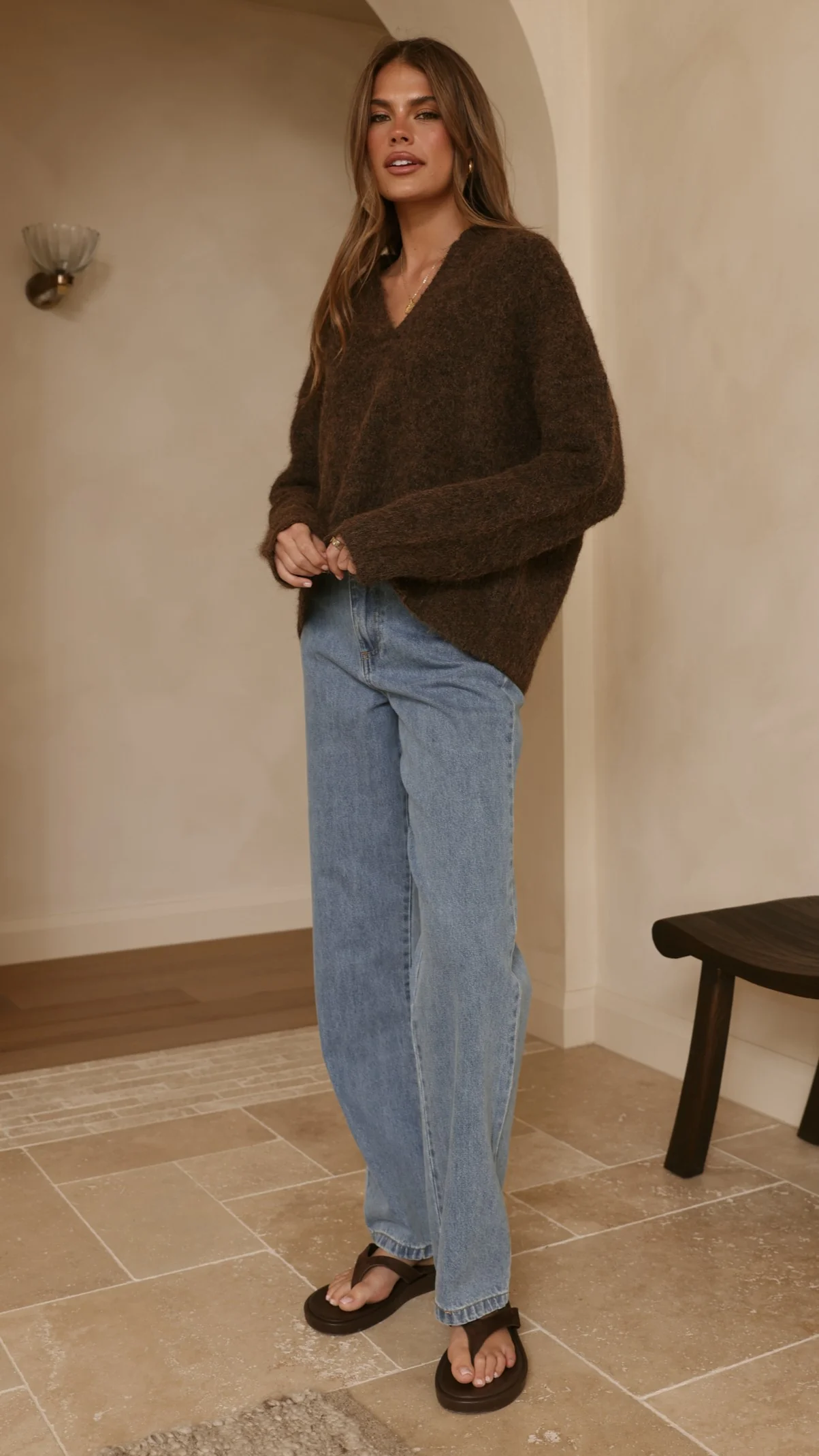 Kouvr Knit Sweater - Brown - Image 11