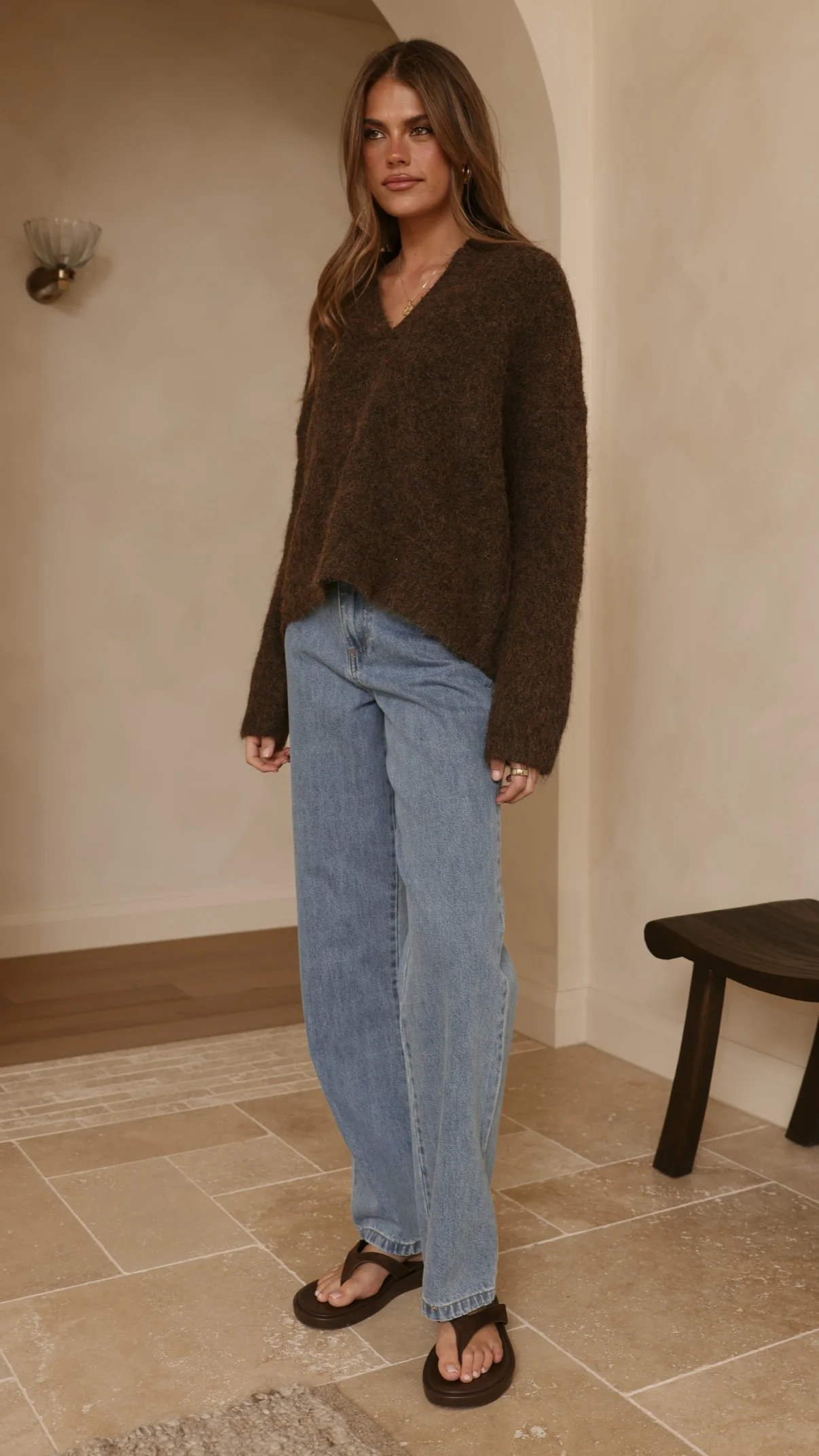 Kouvr Knit Sweater - Brown - Image 12