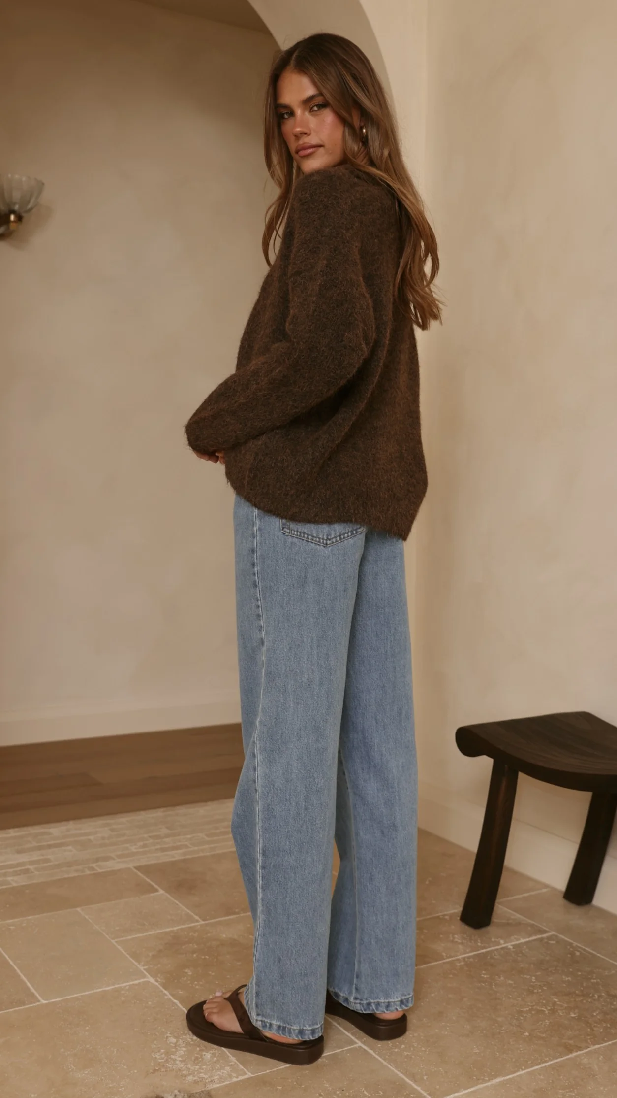 Kouvr Knit Sweater - Brown - Image 2