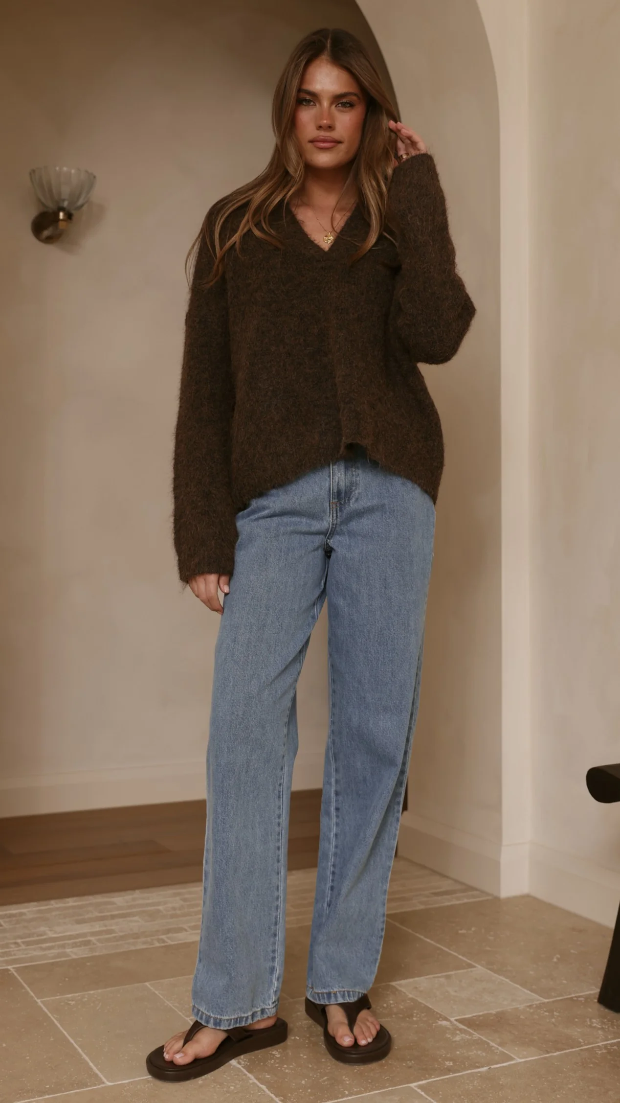 Kouvr Knit Sweater - Brown - Image 4
