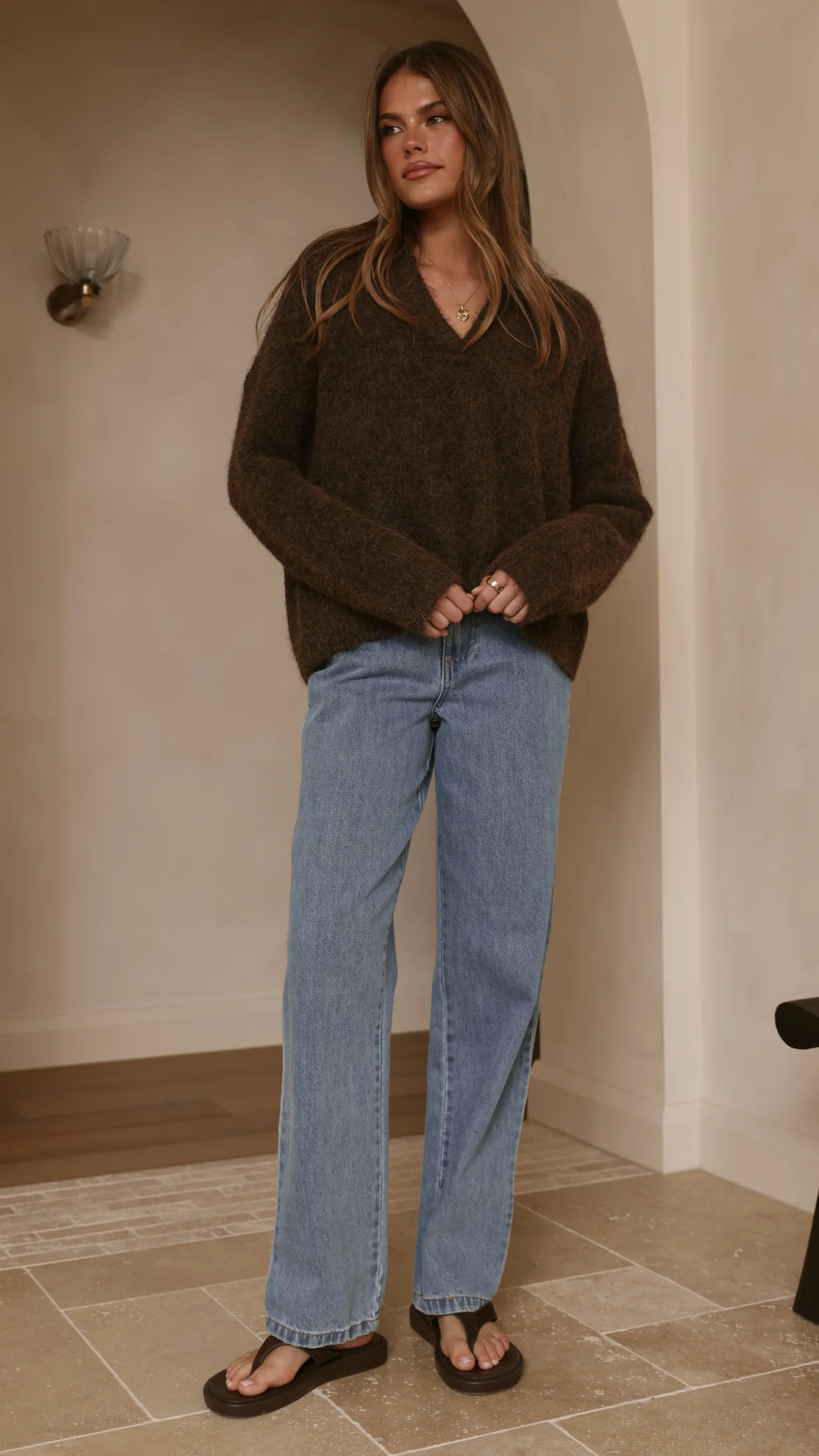 Kouvr Knit Sweater - Brown - Image 6