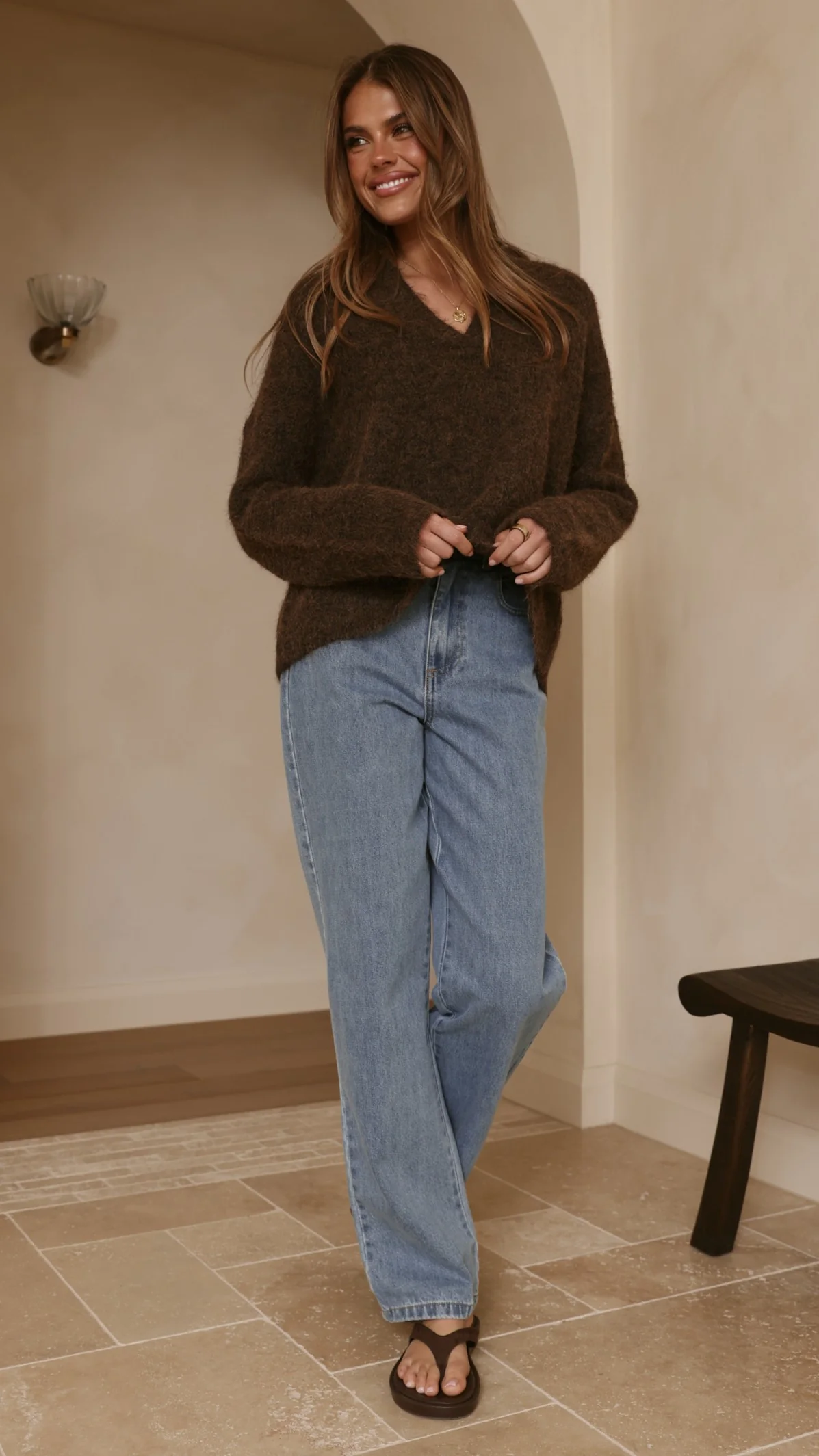 Kouvr Knit Sweater - Brown - Image 7