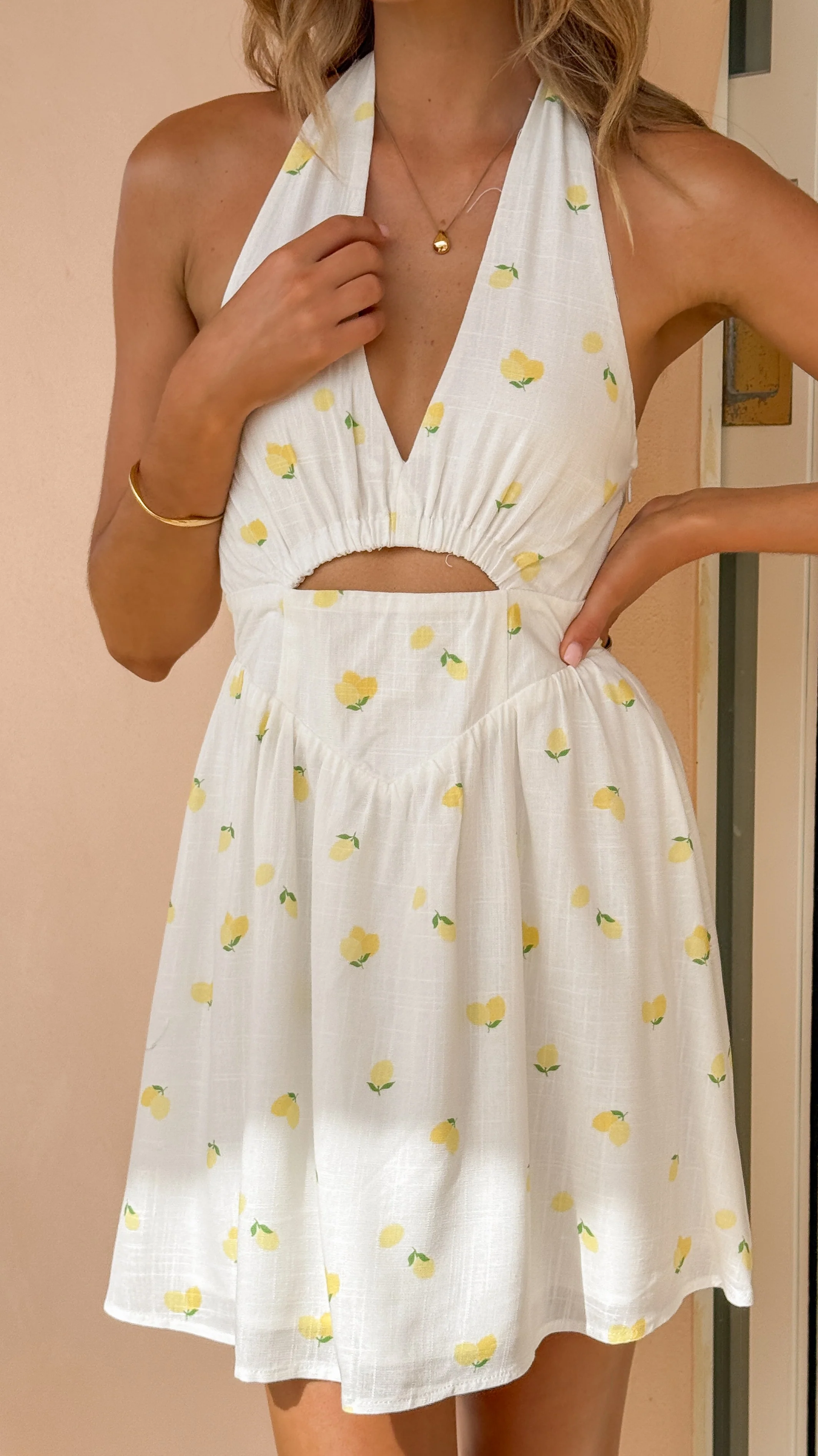 Kylie Mini Dress - Limone - Image 8