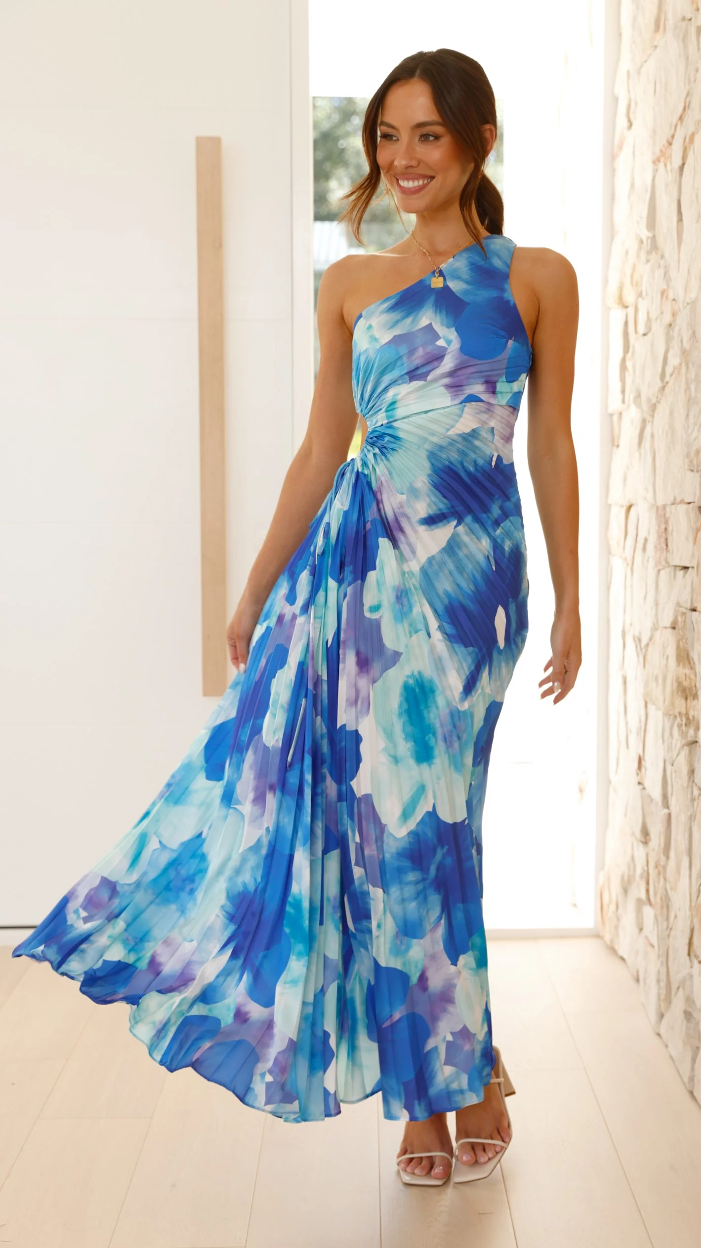 Laken Maxi Dress - Blue Floral - Image 6