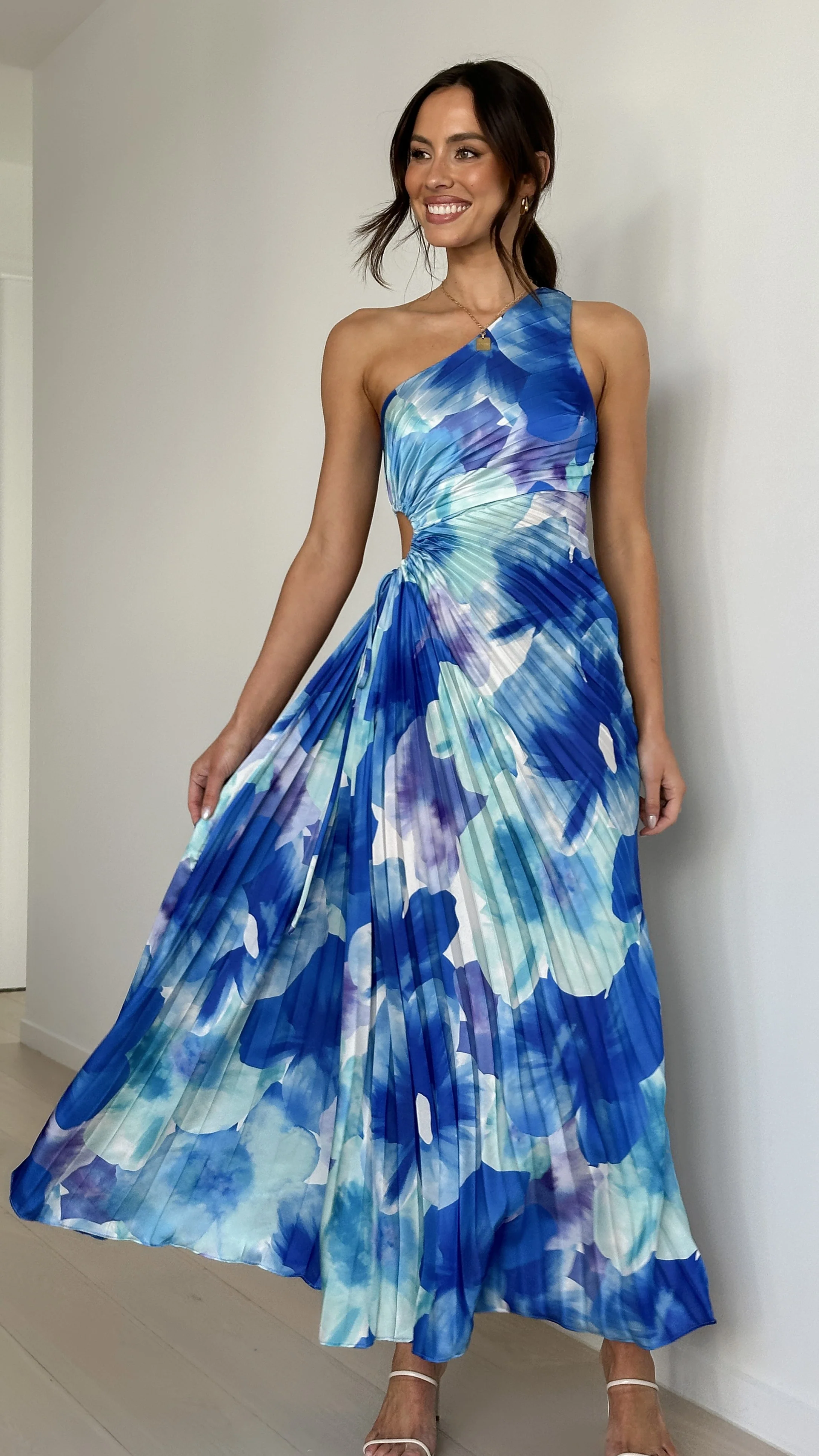 Laken Maxi Dress - Blue Floral - Image 7