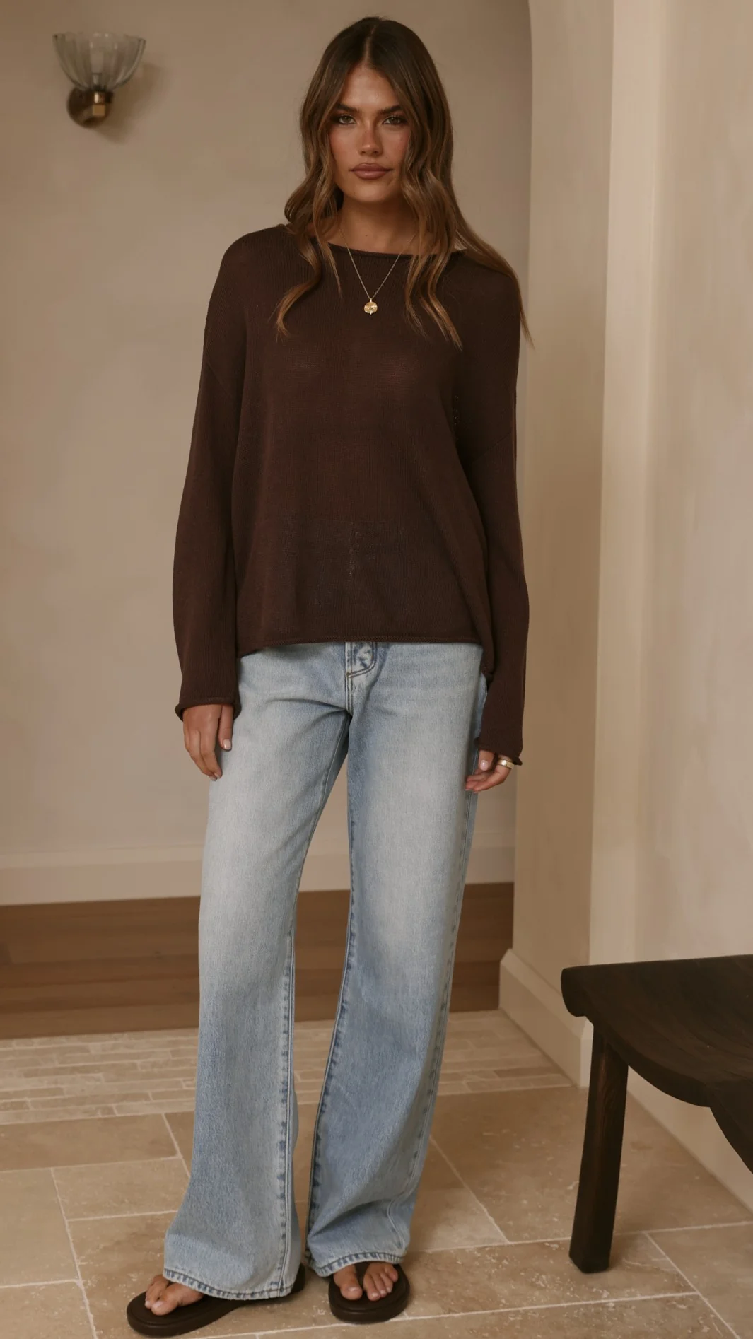 Lakoa Knit Top - Chocolate - Image 3