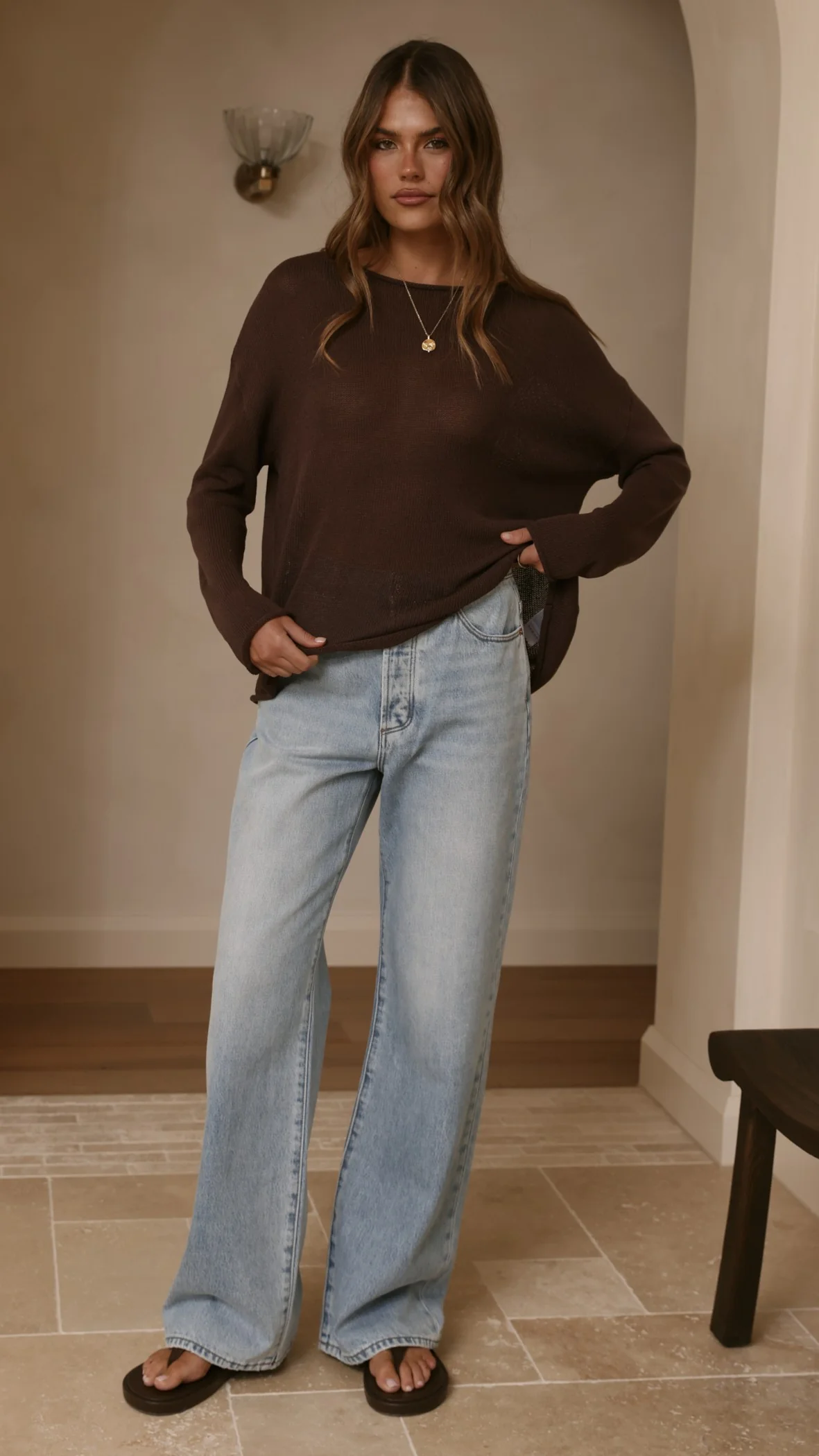 Lakoa Knit Top - Chocolate - Image 5