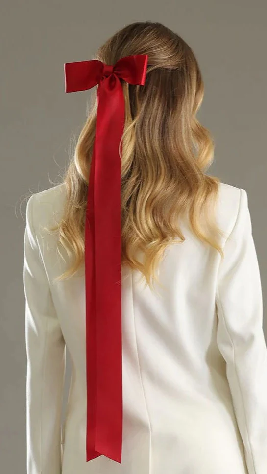Lala Hair Bow - Red - Image 3