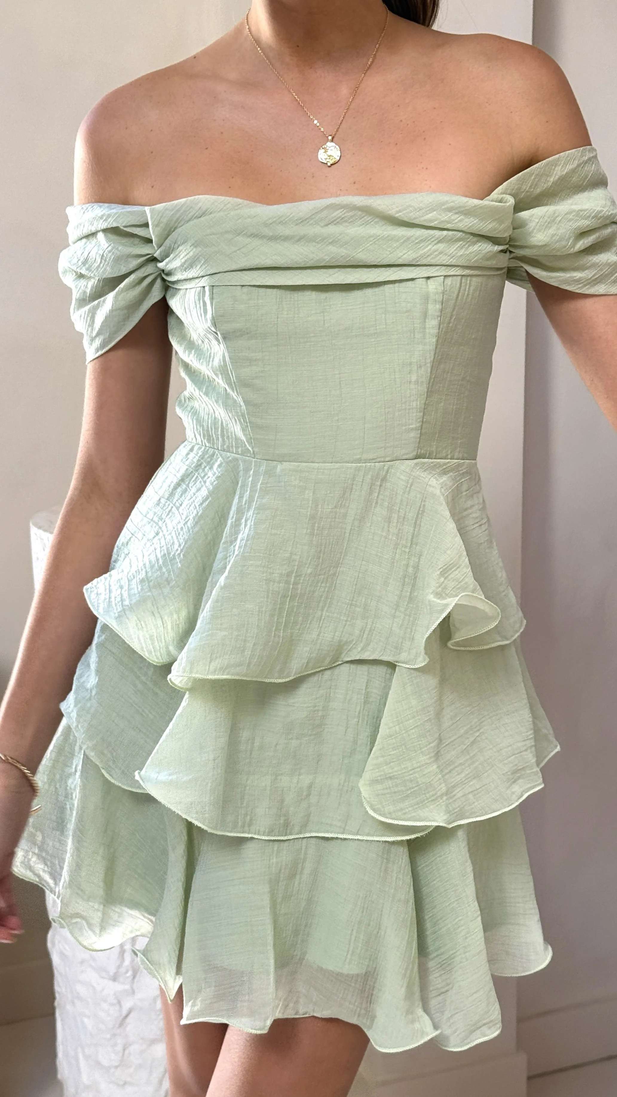Lanelle Mini Dress - Sage - Image 4