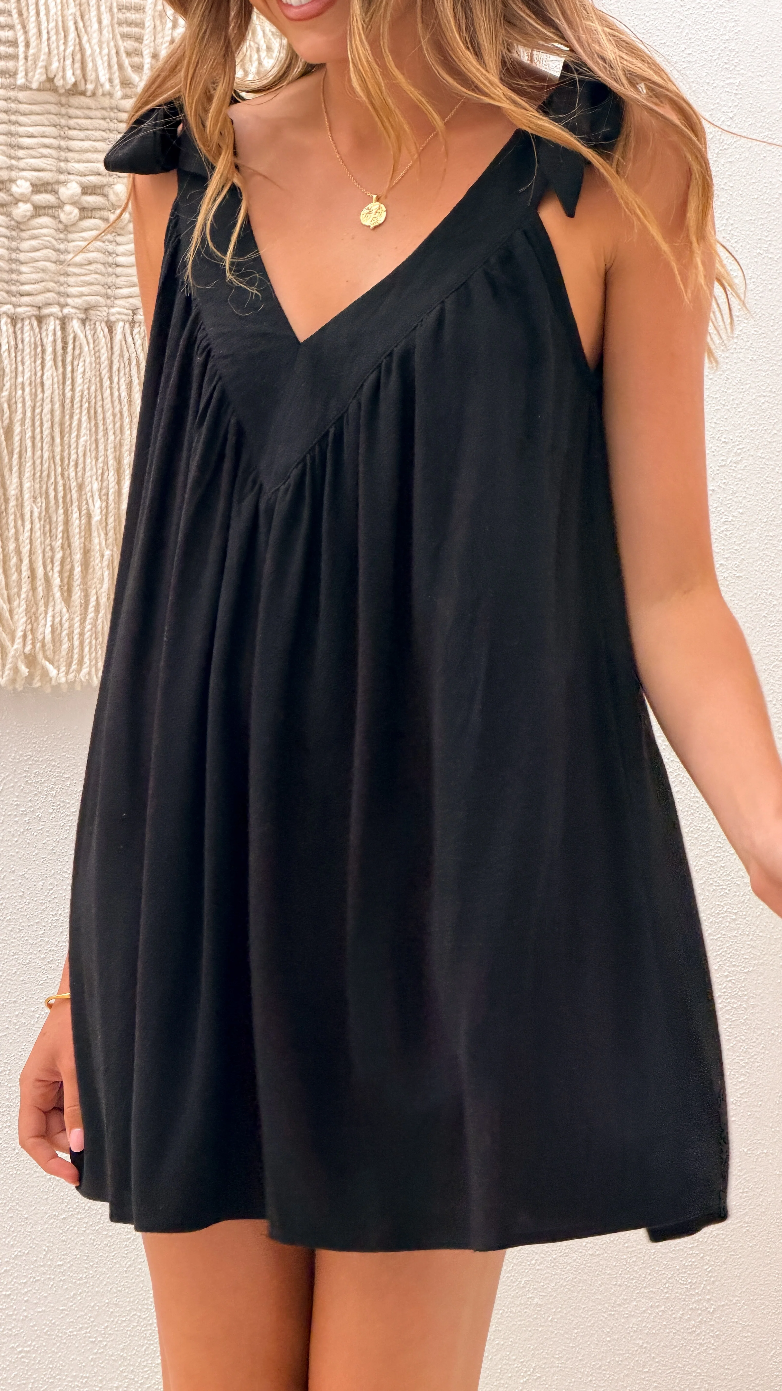 Lanna Mini Dress - Black - Image 8