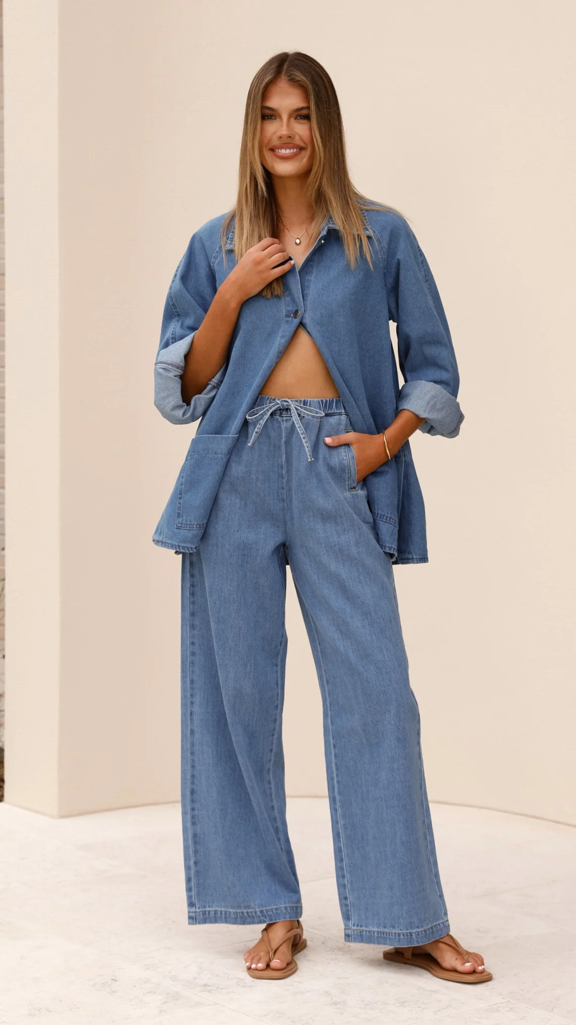 Laura Denim Jacket - Mid Wash - Image 10
