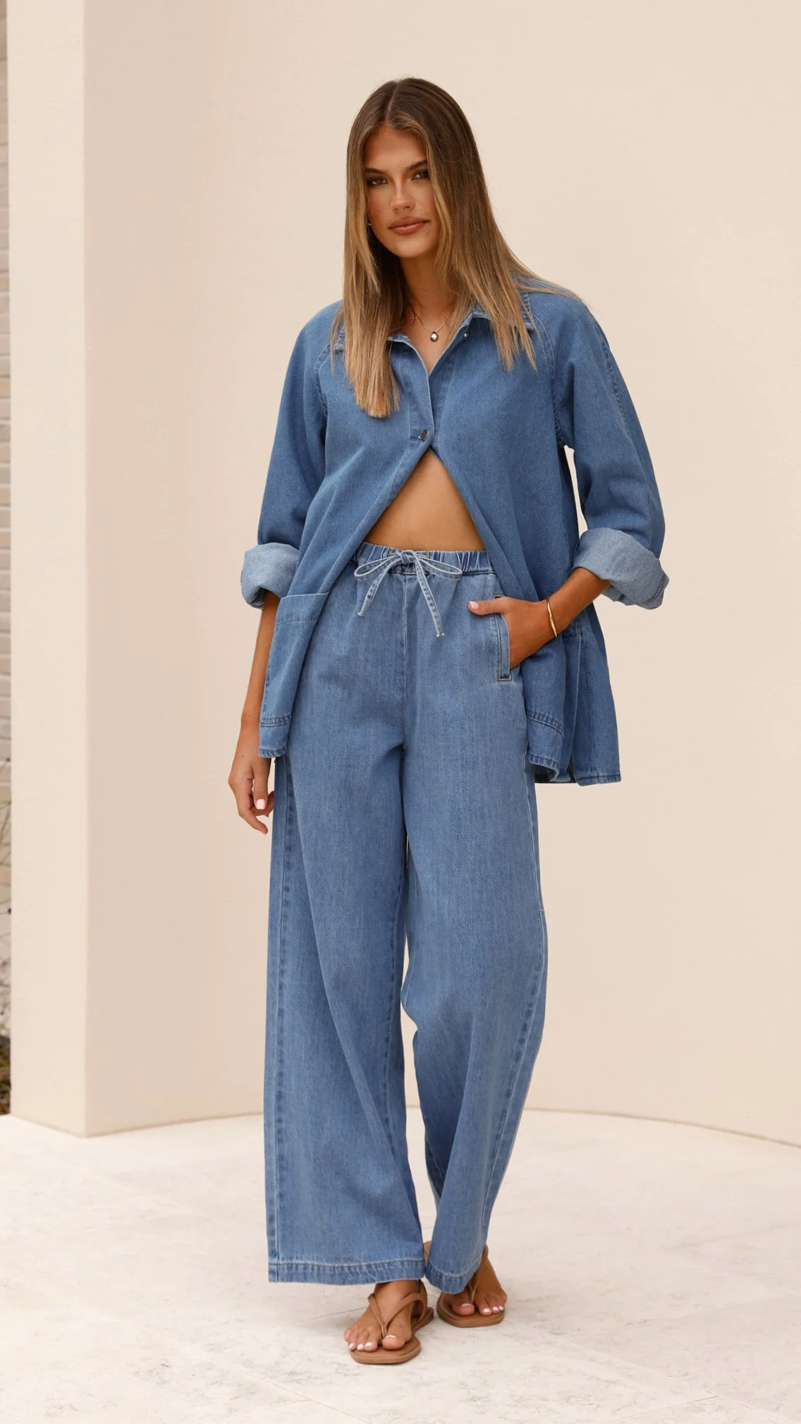 Laura Denim Jacket - Mid Wash - Image 9