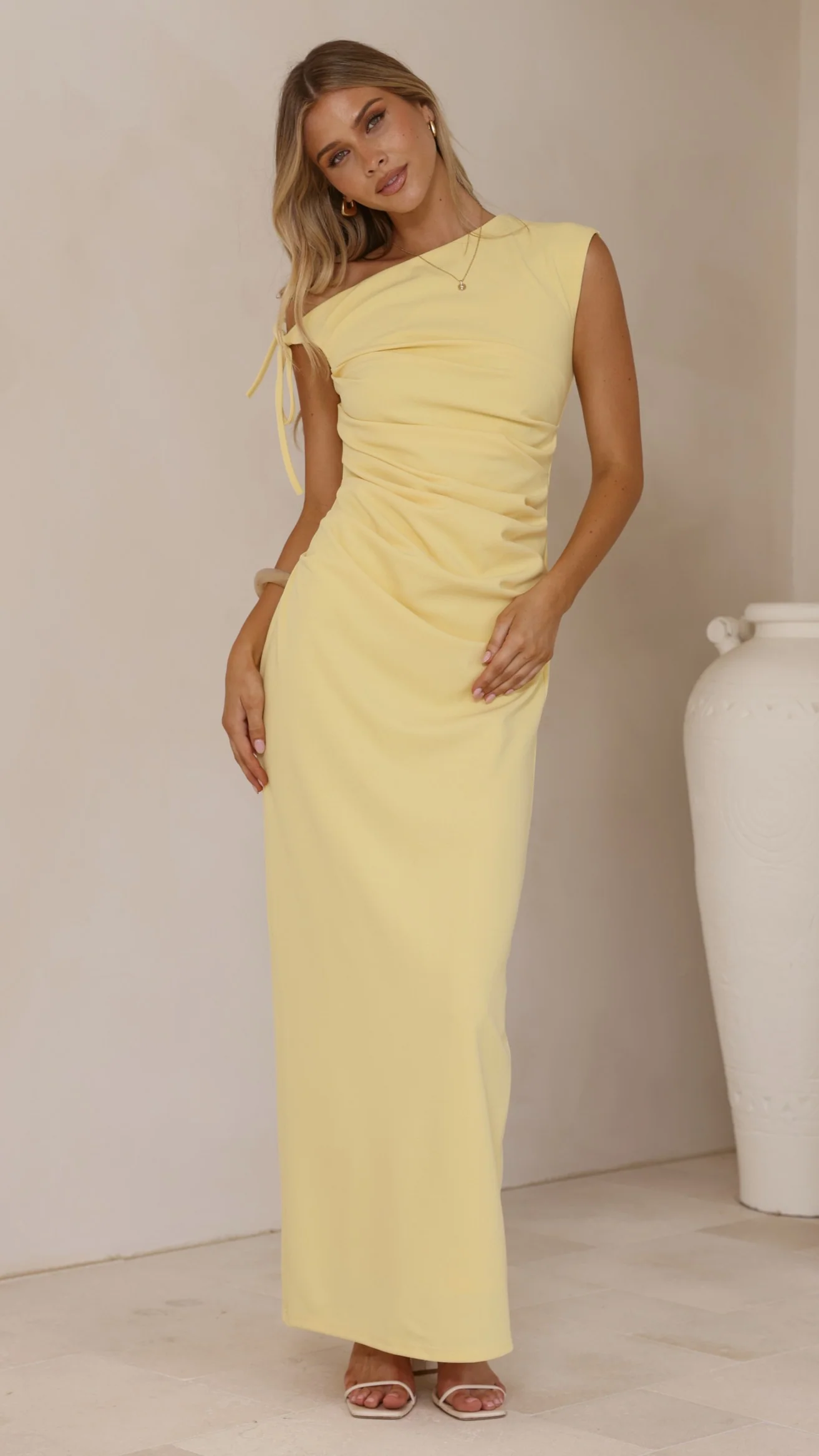 Lealah Maxi Dress - Yellow - Image 9