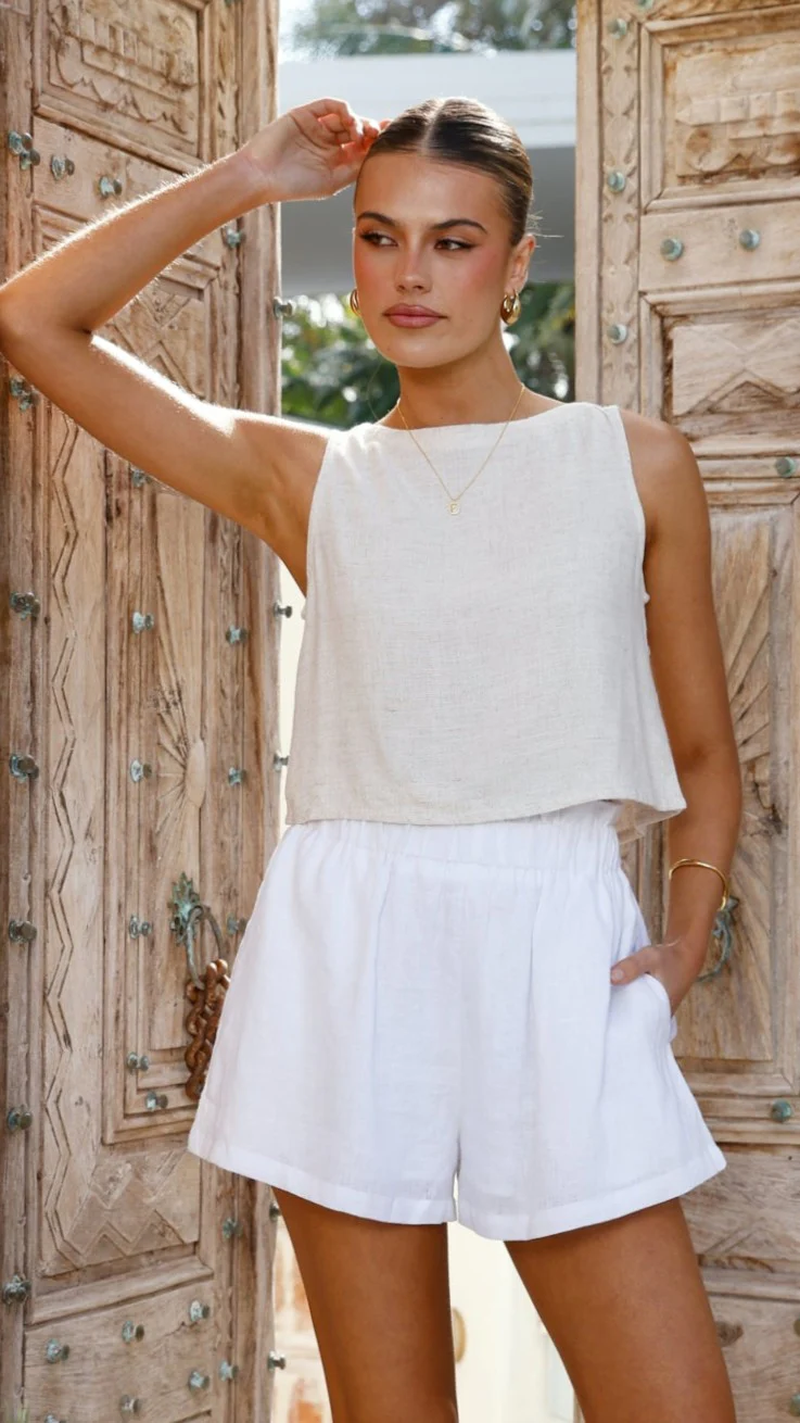 Leila Shorts - White - Image 2