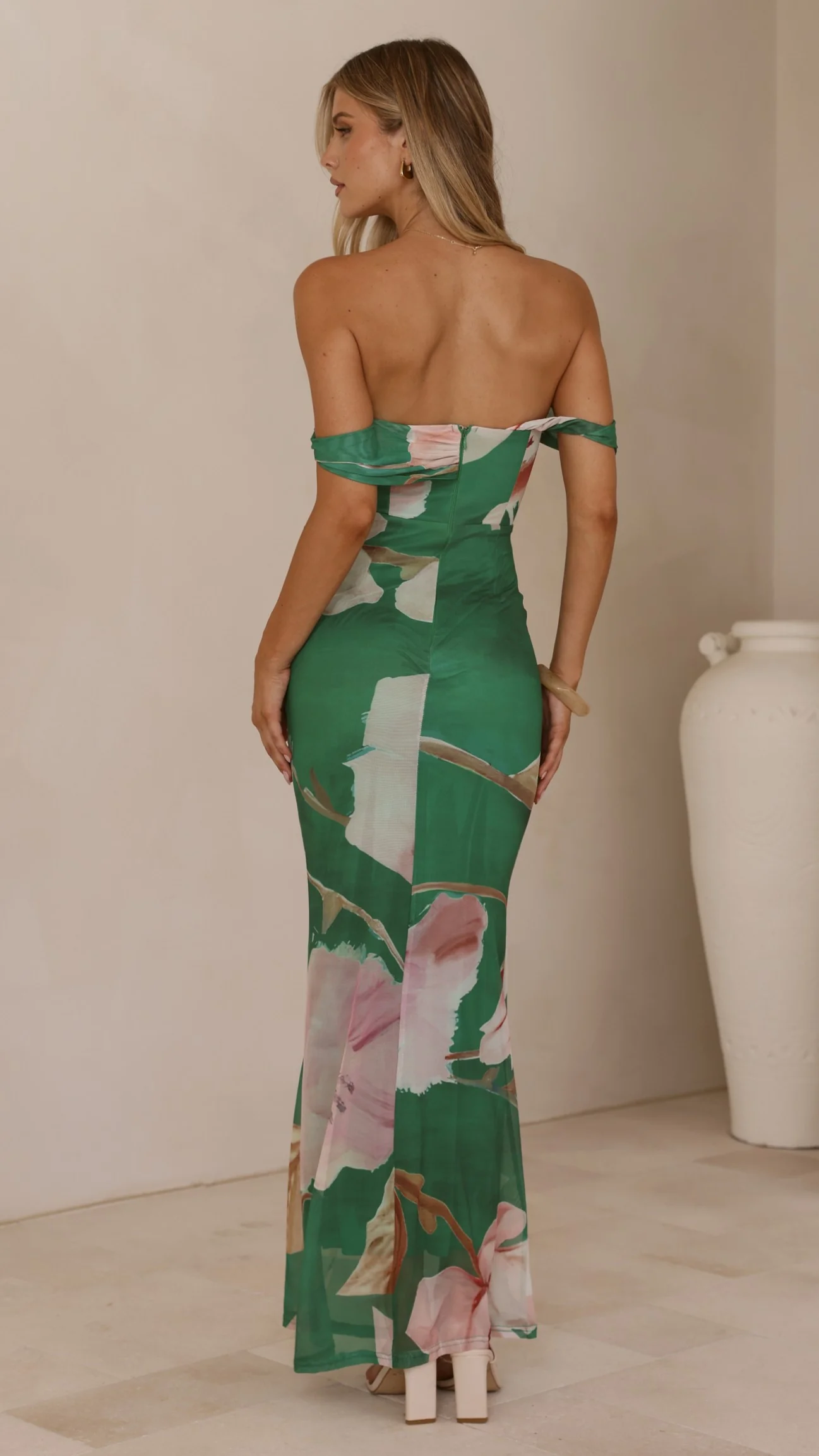 Lena Maxi Dress - Green Floral - Image 4