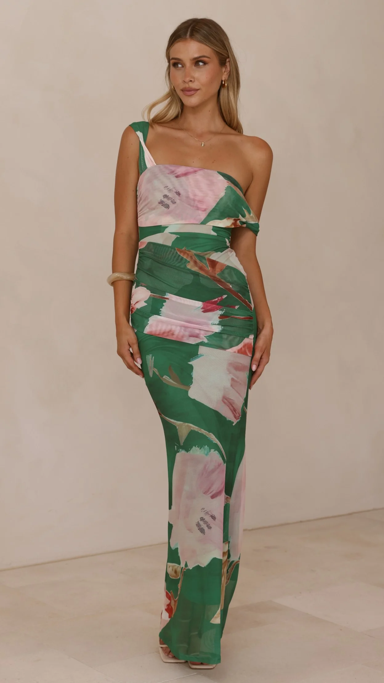Lena Maxi Dress - Green Floral - Image 6