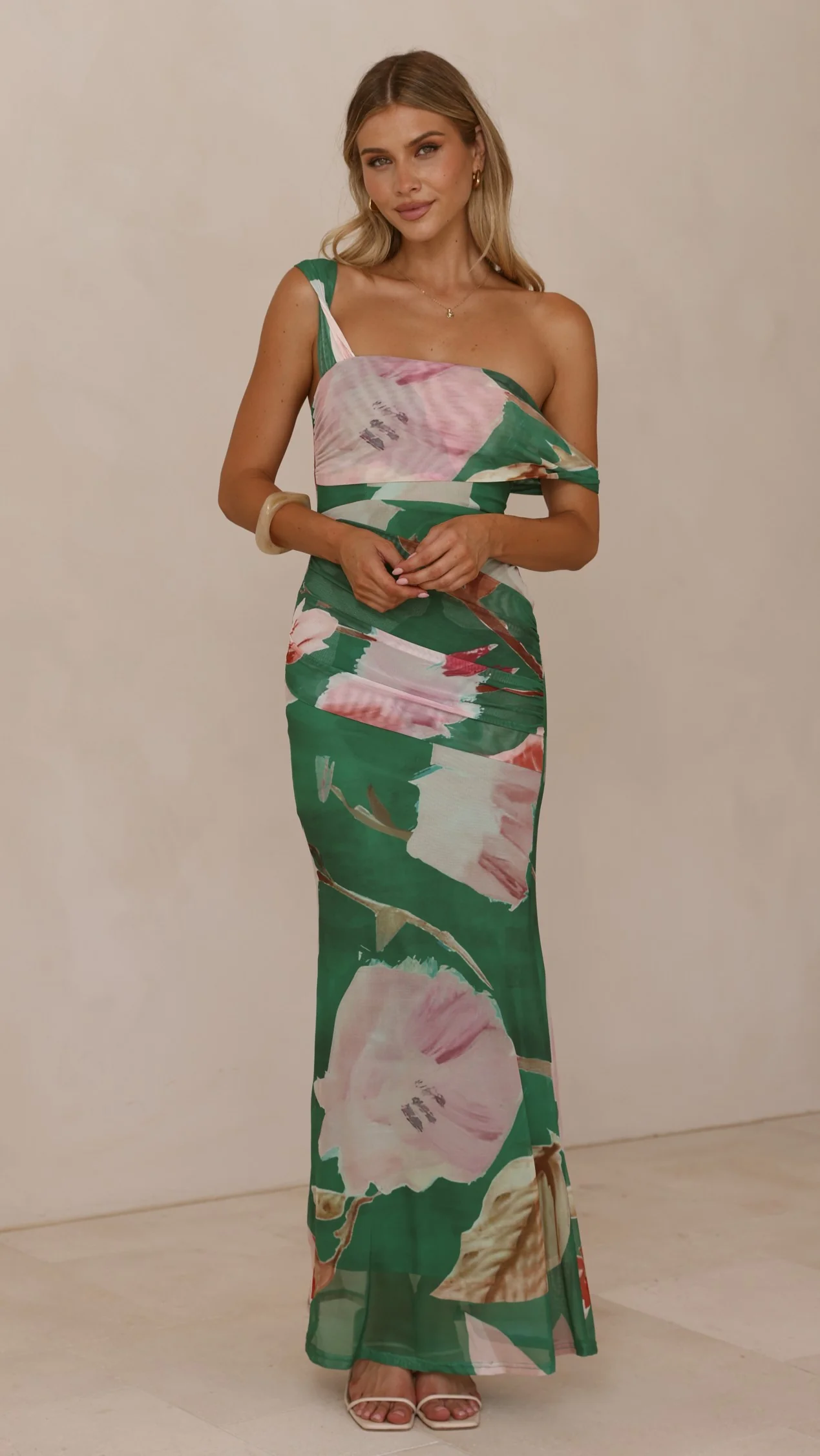 Lena Maxi Dress - Green Floral - Image 7