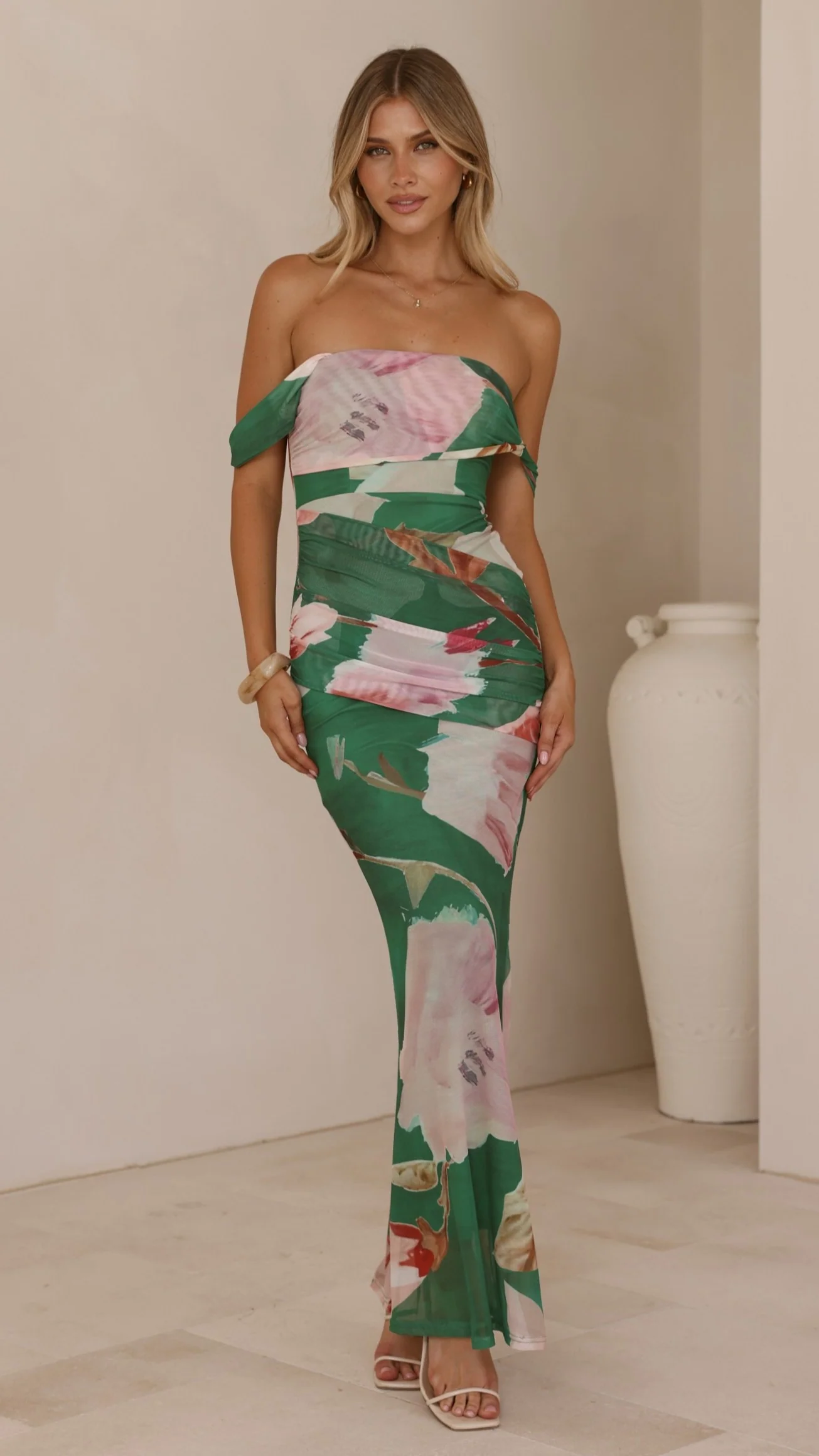 Lena Maxi Dress - Green Floral - Image 9