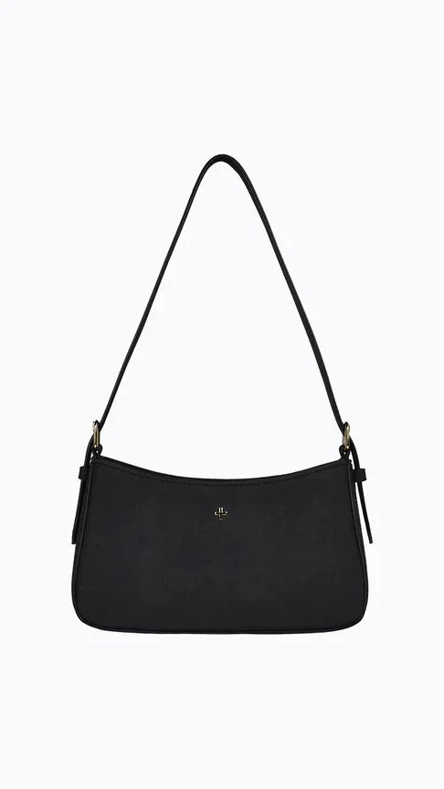 Lilu Shoulder Bag - Black Suede - Image 5