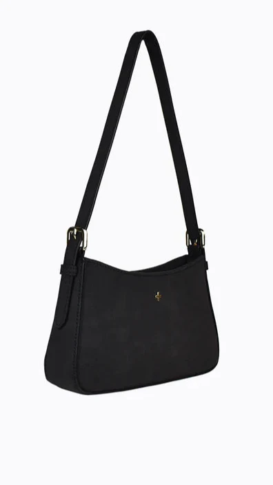 Lilu Shoulder Bag - Black Suede - Image 6