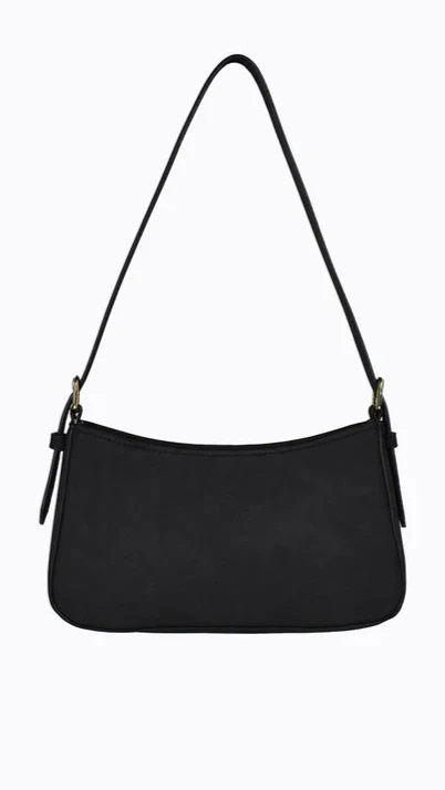 Lilu Shoulder Bag - Black Suede - Image 7
