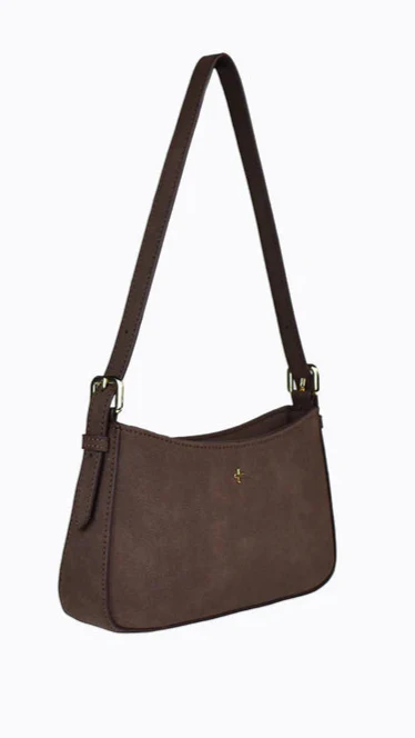 Lilu Shoulder Bag - Choc Suede - Image 3