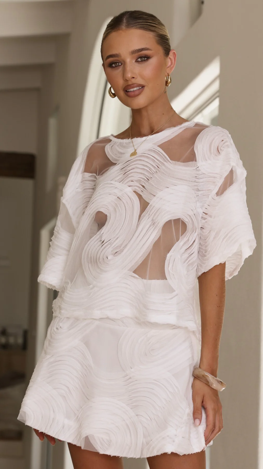 Linnea Mini Skirt - White - Image 4