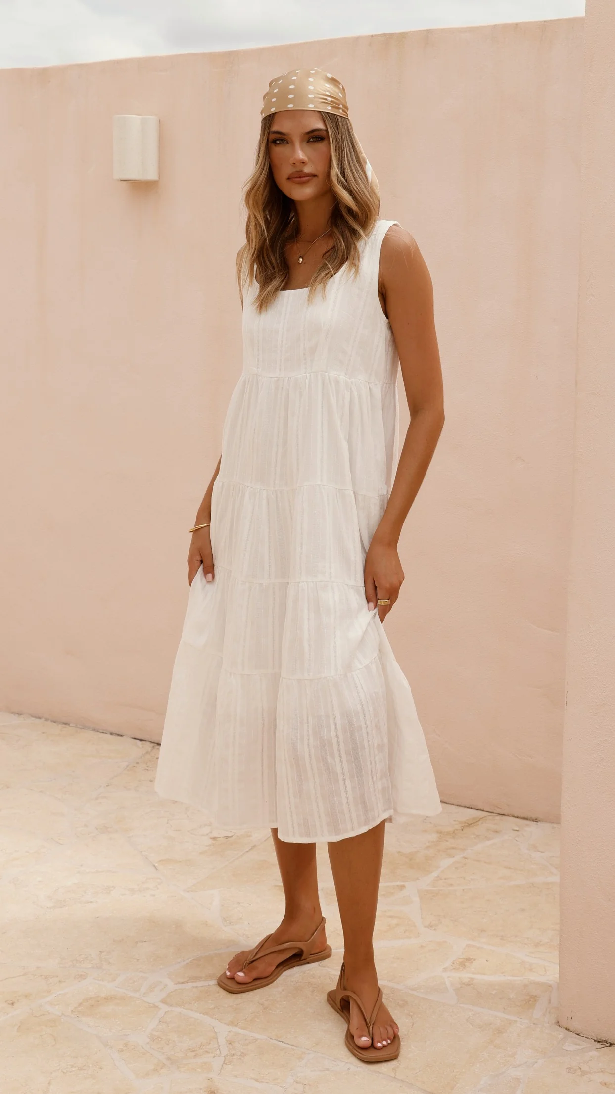 Liza Midi Dress - White - Image 12