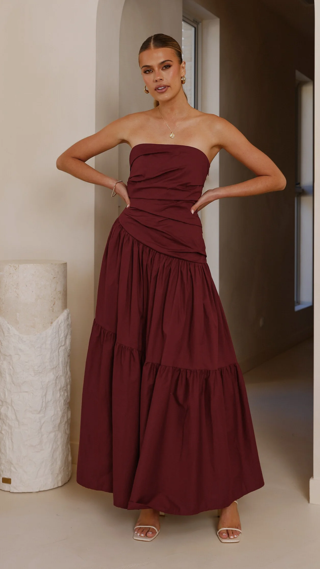 Lola Maxi Dress - Burgundy - Image 6